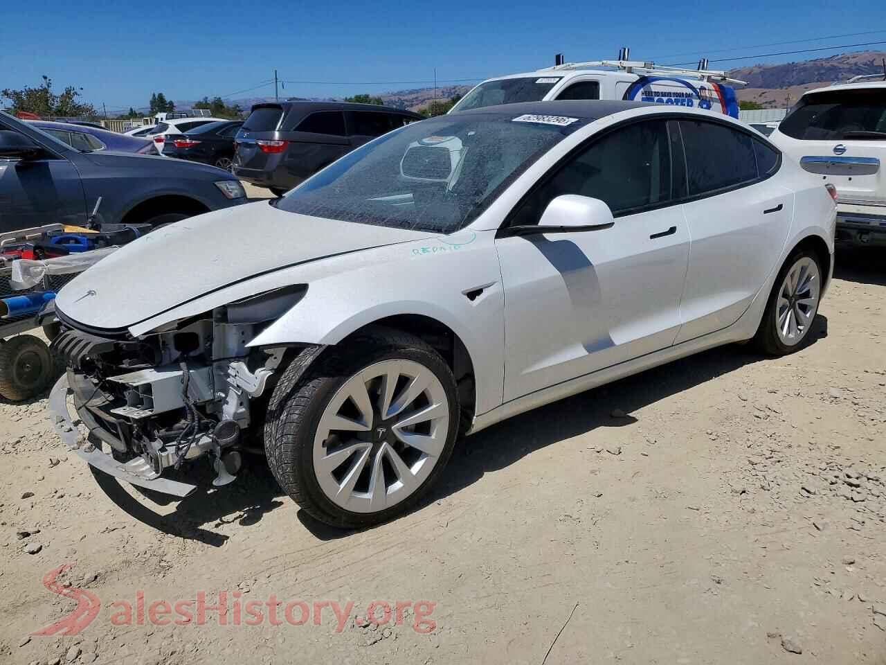2022 TESLA MODEL 3 — VIN 5YJ3E1EBXNF269212