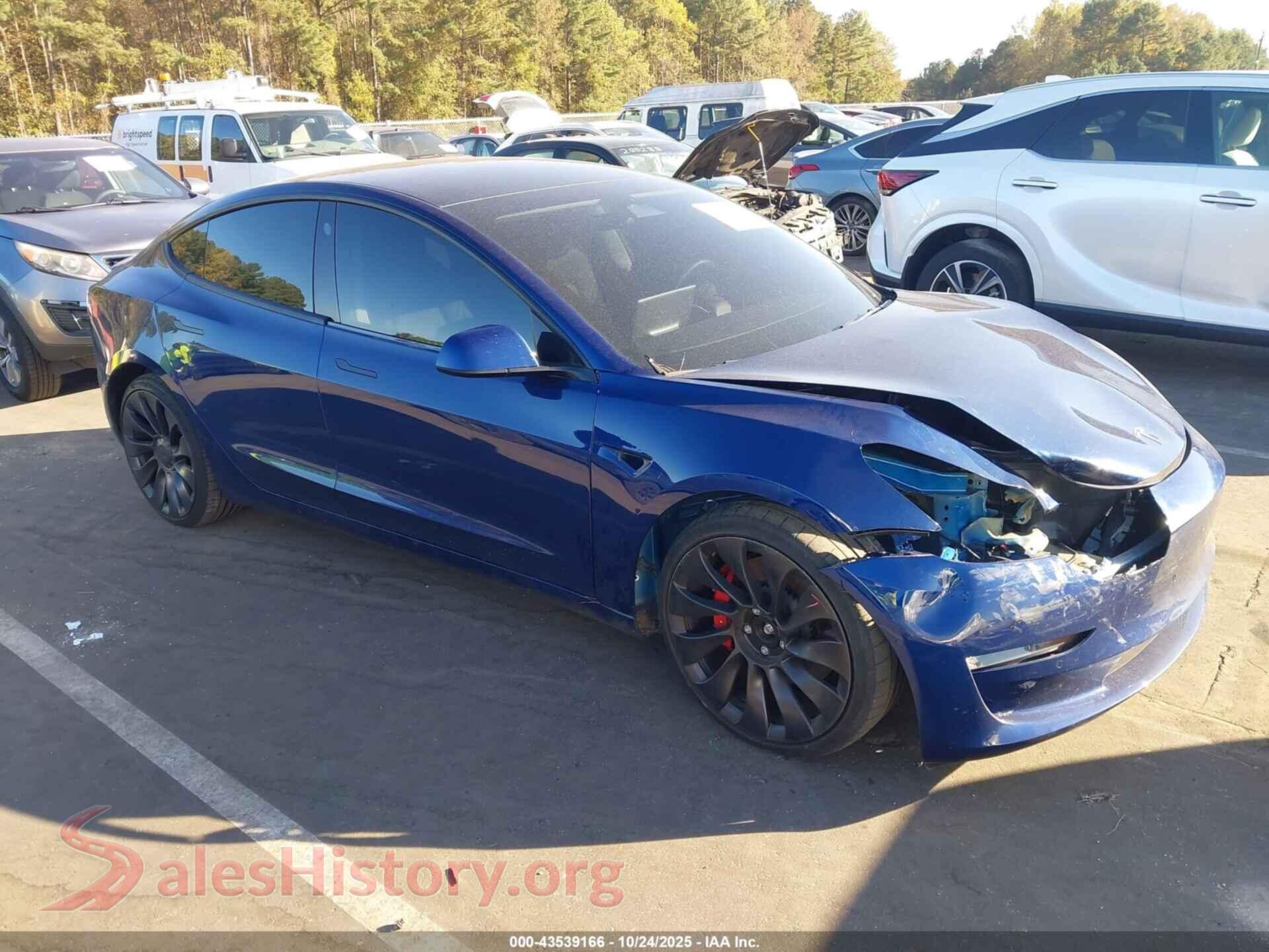 2022 TESLA MODEL 3 — VIN 5YJ3E1EC0NF269597