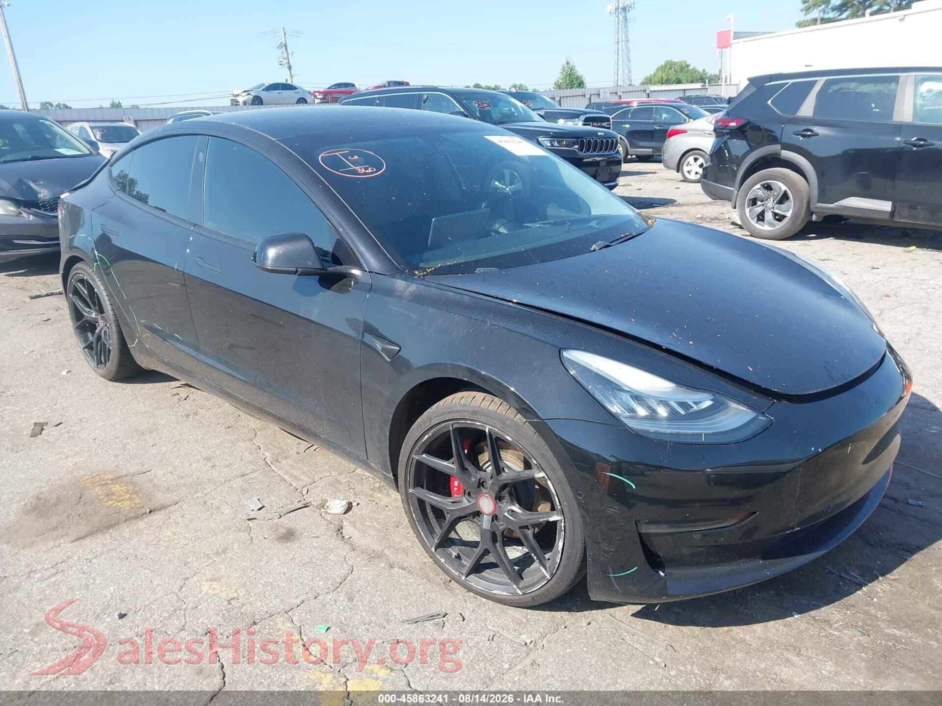 2020 TESLA MODEL 3 — VIN 5YJ3E1EC1LF627321