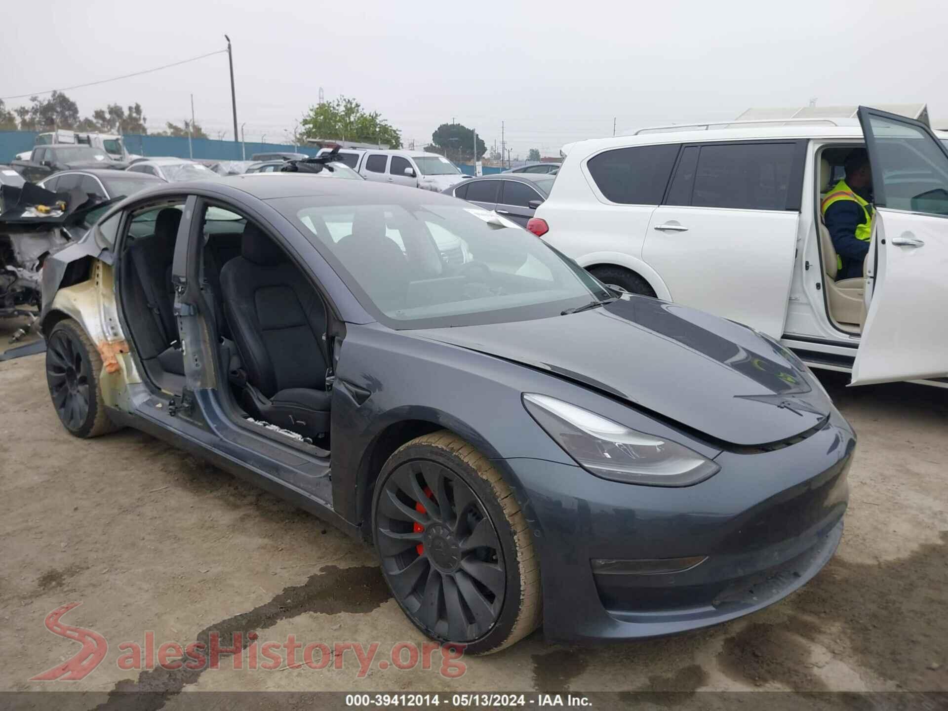 2022 TESLA MODEL 3 — VIN 5YJ3E1EC1NF296873