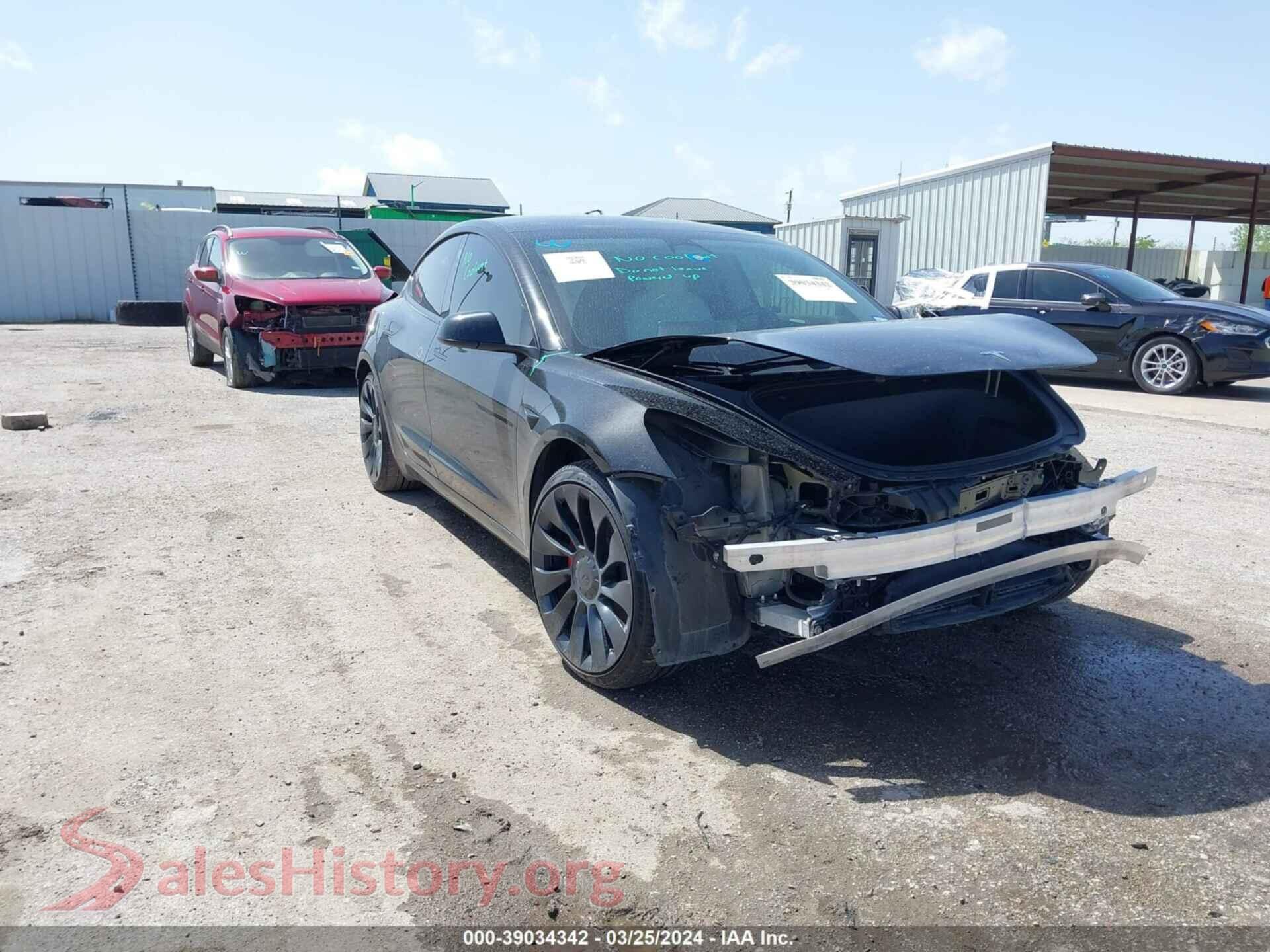 2022 TESLA MODEL 3 — VIN 5YJ3E1EC3NF329940