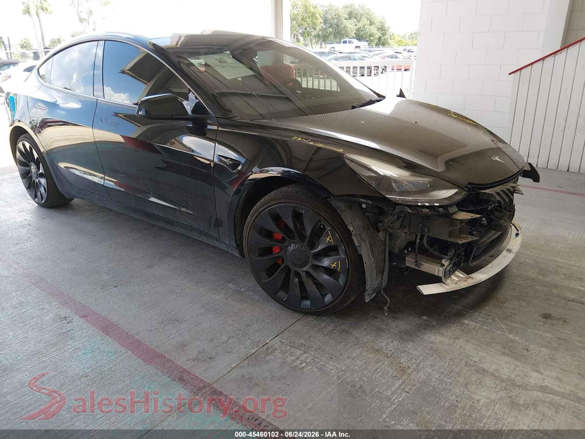 2022 TESLA MODEL 3 — VIN 5YJ3E1EC5NF343290