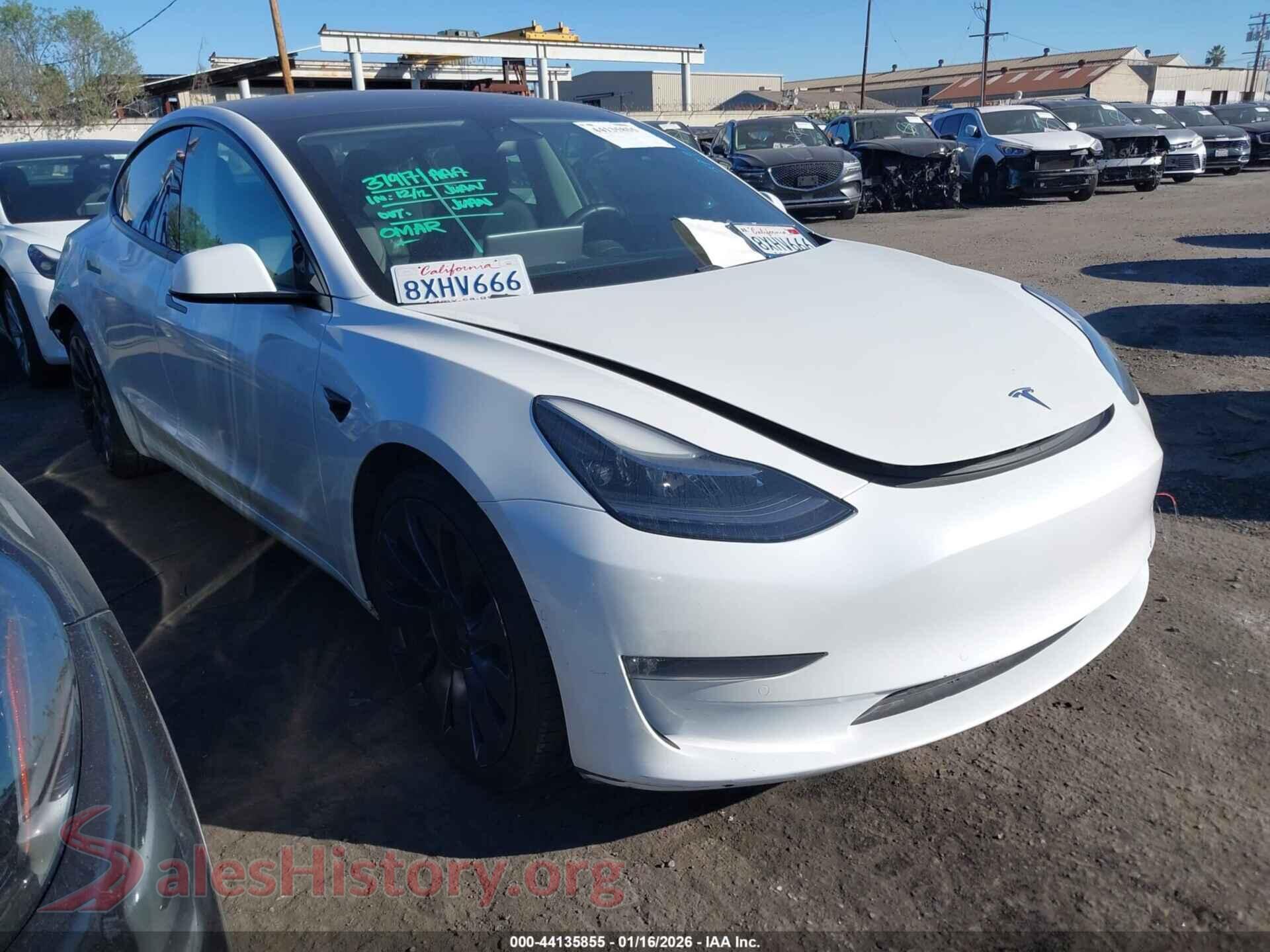 2021 TESLA MODEL 3 — VIN 5YJ3E1EC6MF001510
