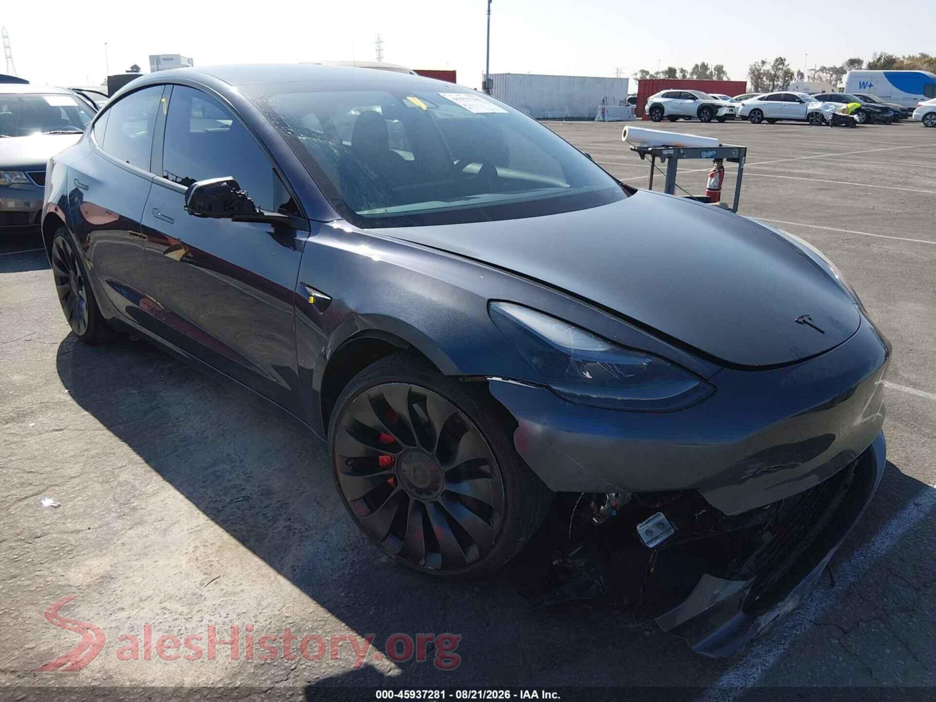 2023 TESLA MODEL 3 — VIN 5YJ3E1EC6PF617101