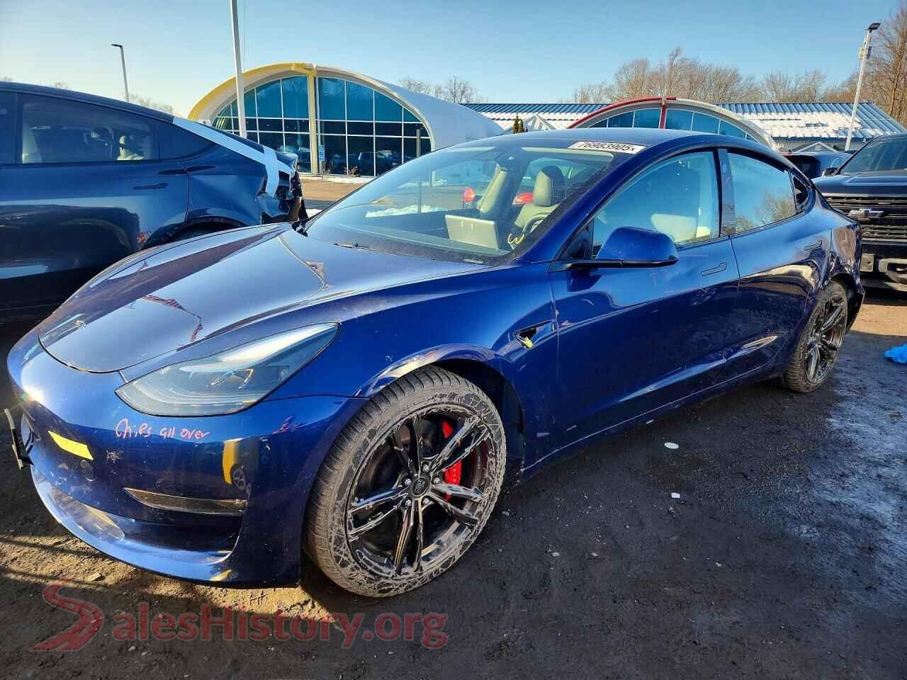 2021 TESLA MODEL 3 — VIN 5YJ3E1EC8MF036243