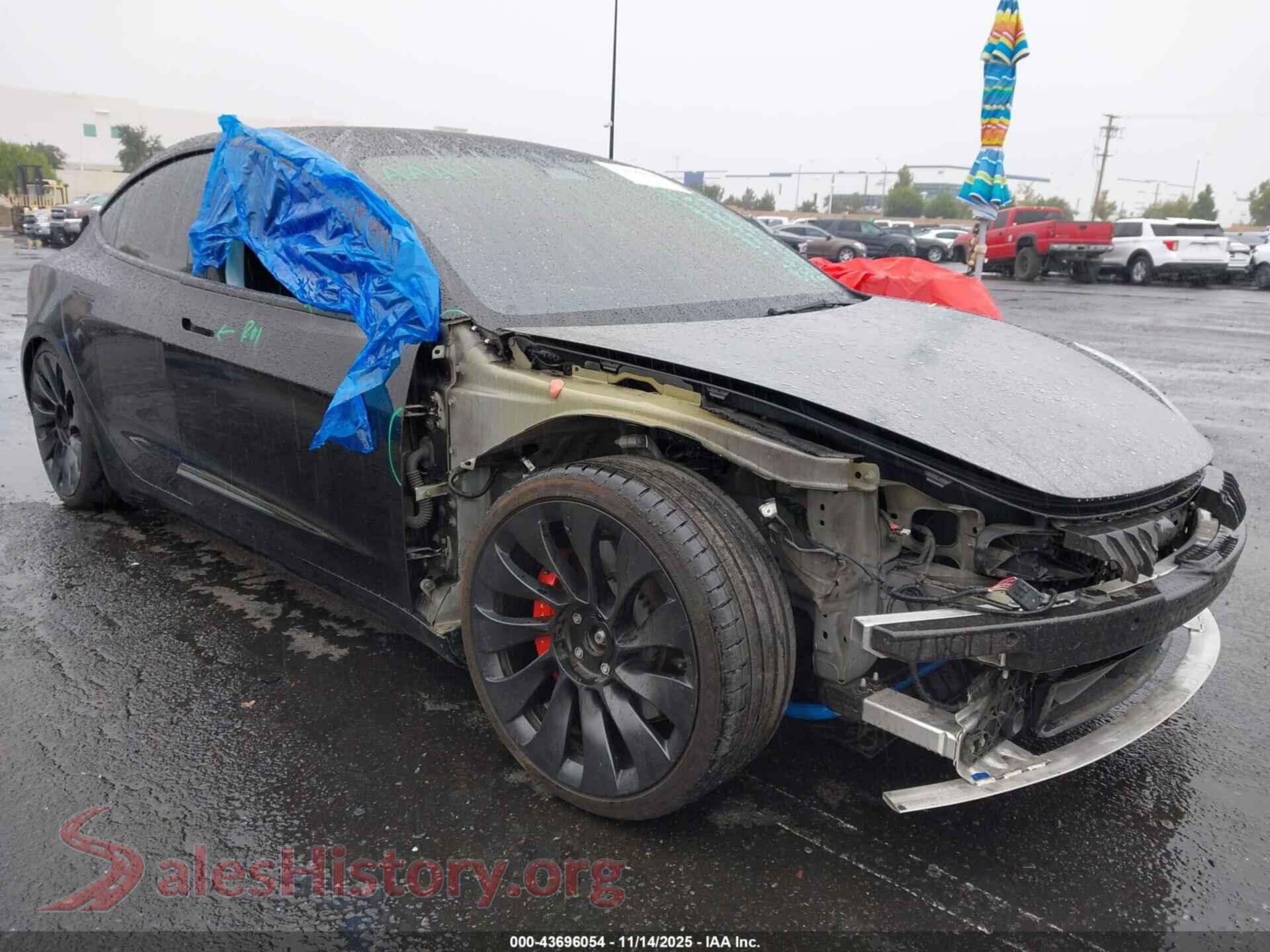 2022 TESLA MODEL 3 — VIN 5YJ3E1ECXNF262138