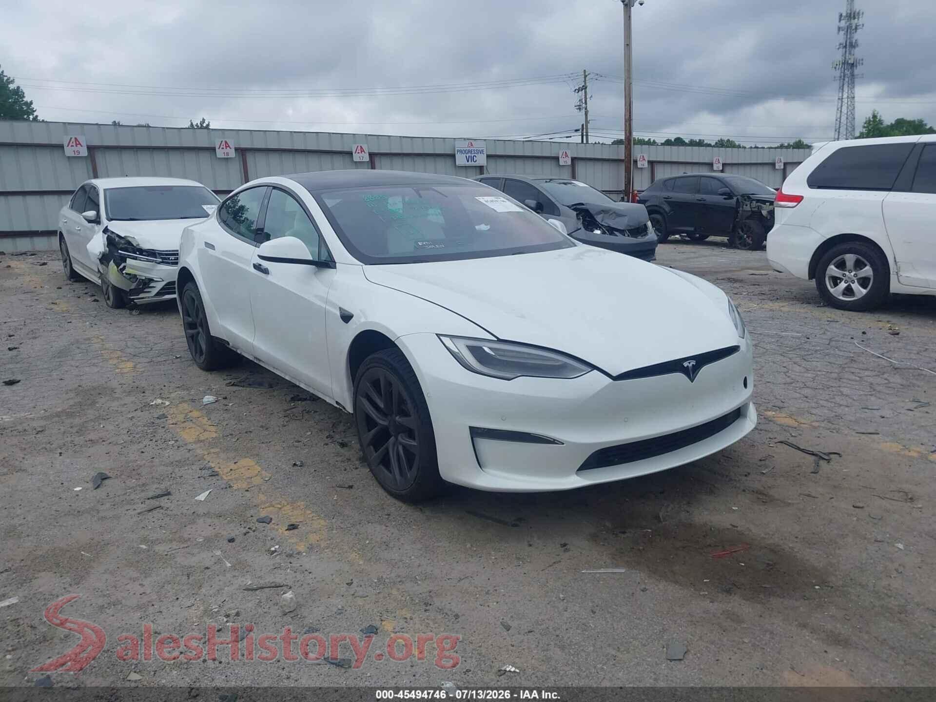2021 TESLA MODEL S — VIN 5YJSA1E53MF451690