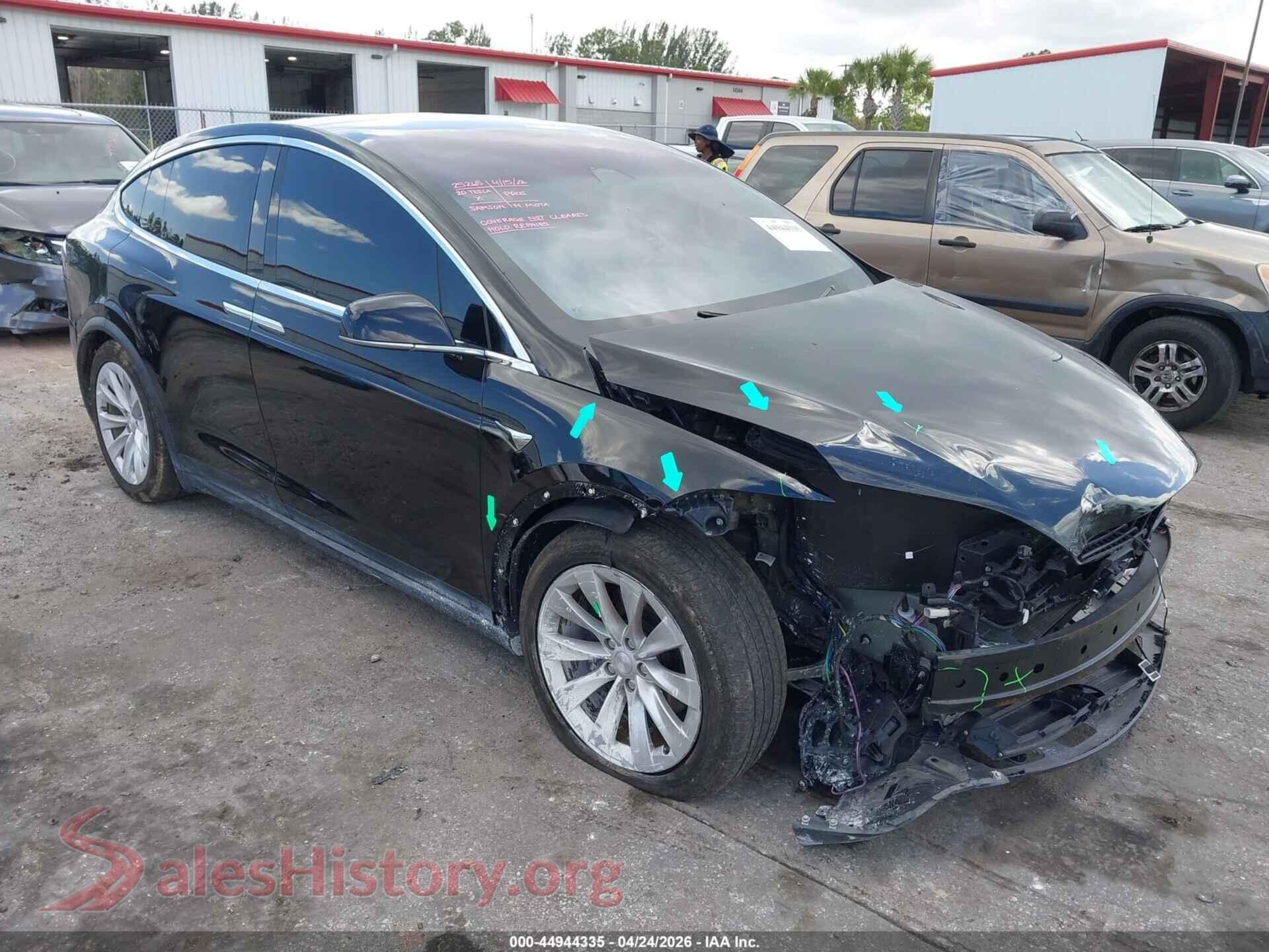 2020 TESLA MODEL X — VIN 5YJXCAE25LF249793