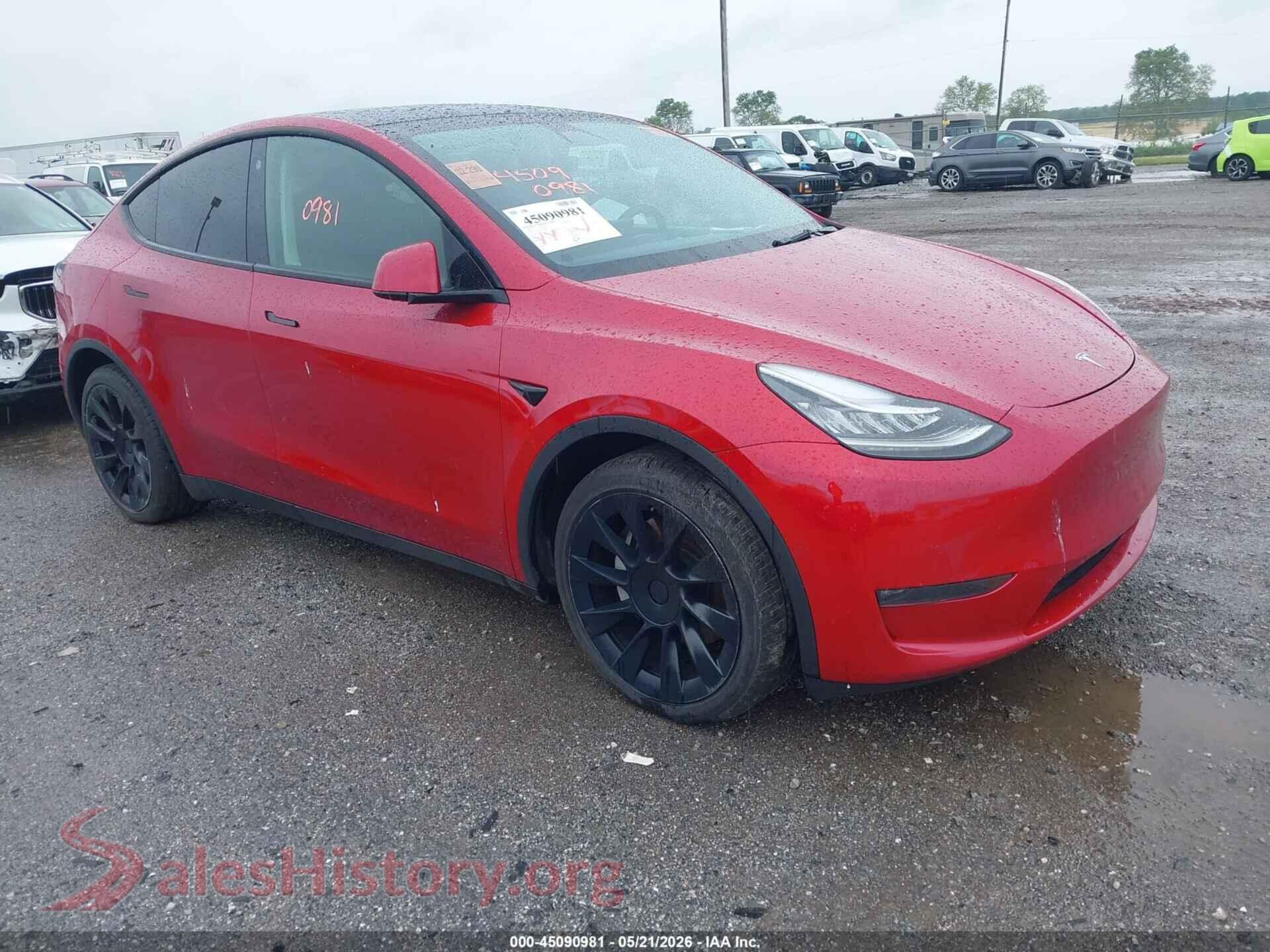 2021 TESLA MODEL Y — VIN 5YJYGAEE4MF155375