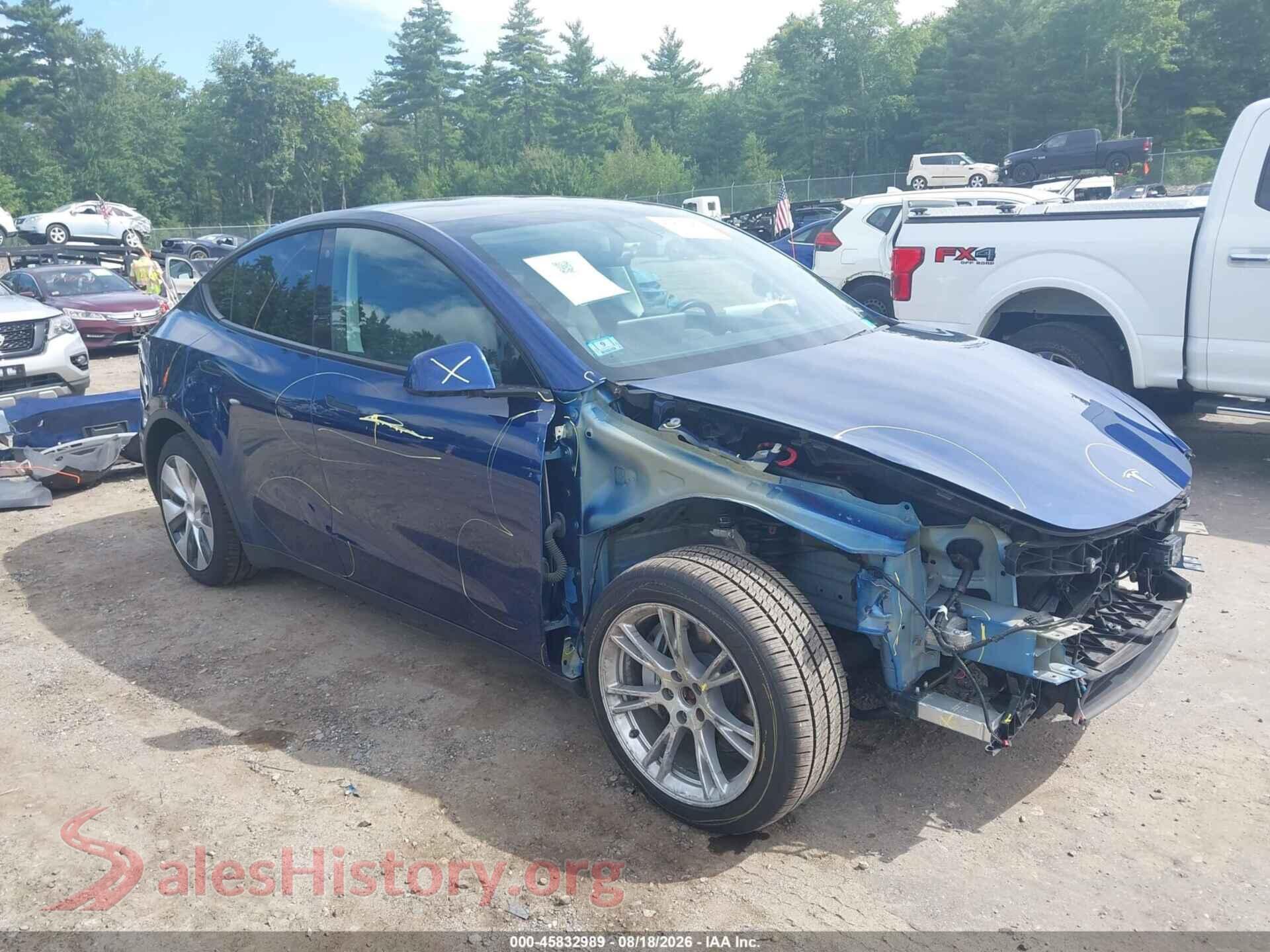 2020 TESLA MODEL Y — VIN 5YJYGDEE1LF044461