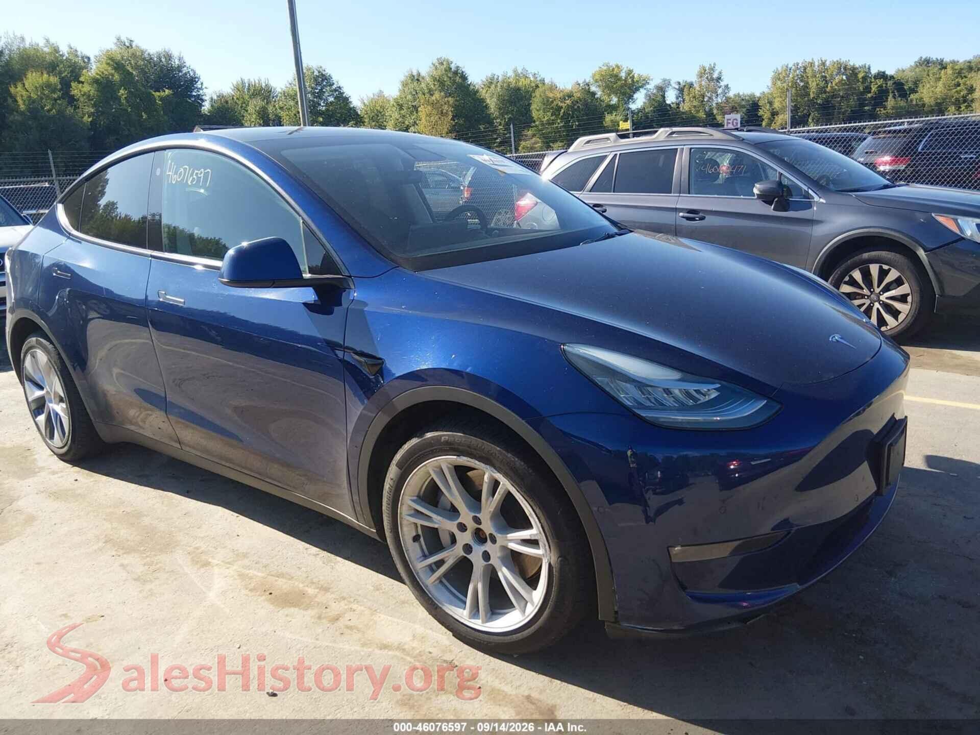 2021 TESLA MODEL Y — VIN 5YJYGDEE1MF254916