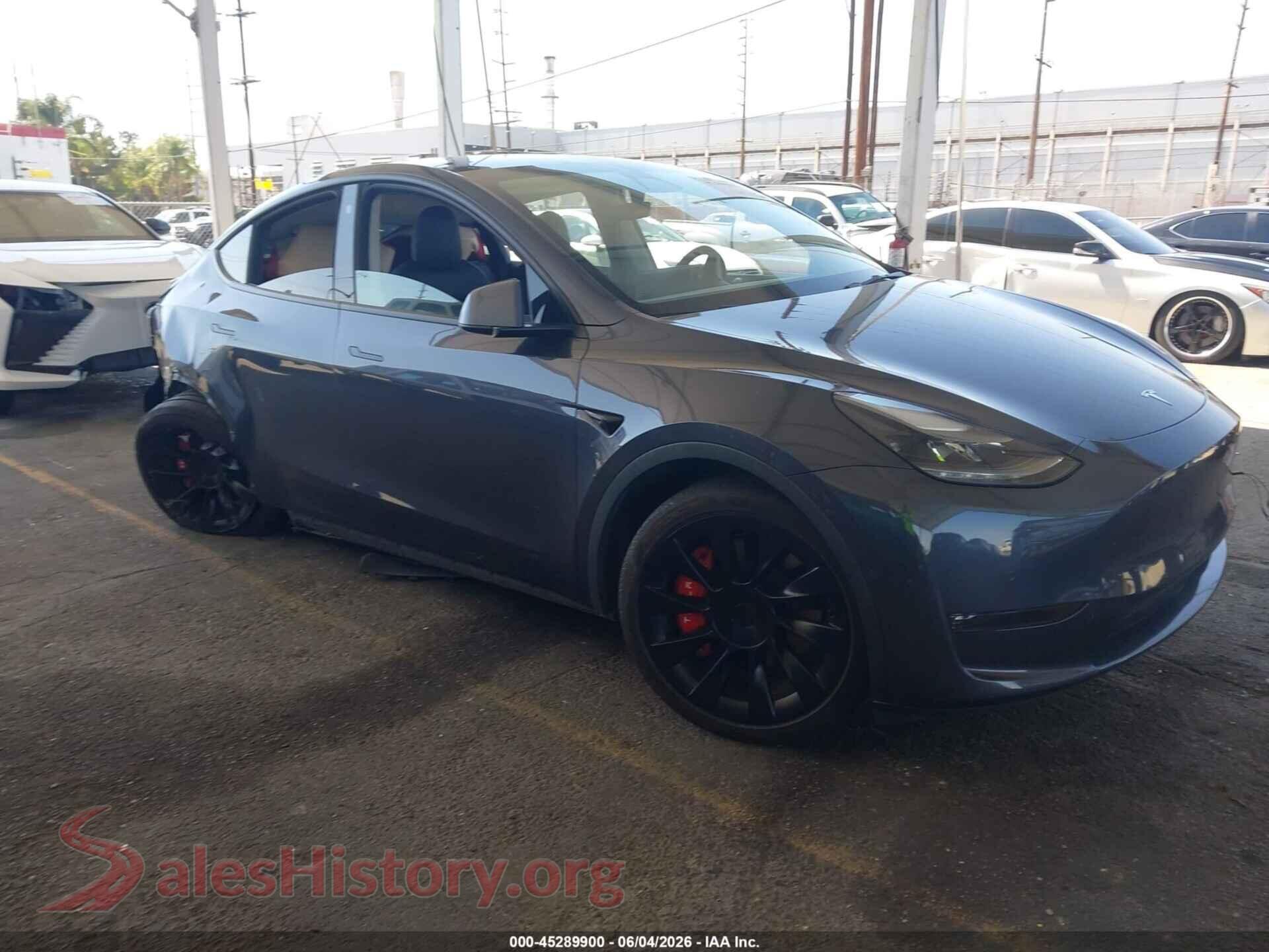 2021 TESLA MODEL Y — VIN 5YJYGDEE4MF182397