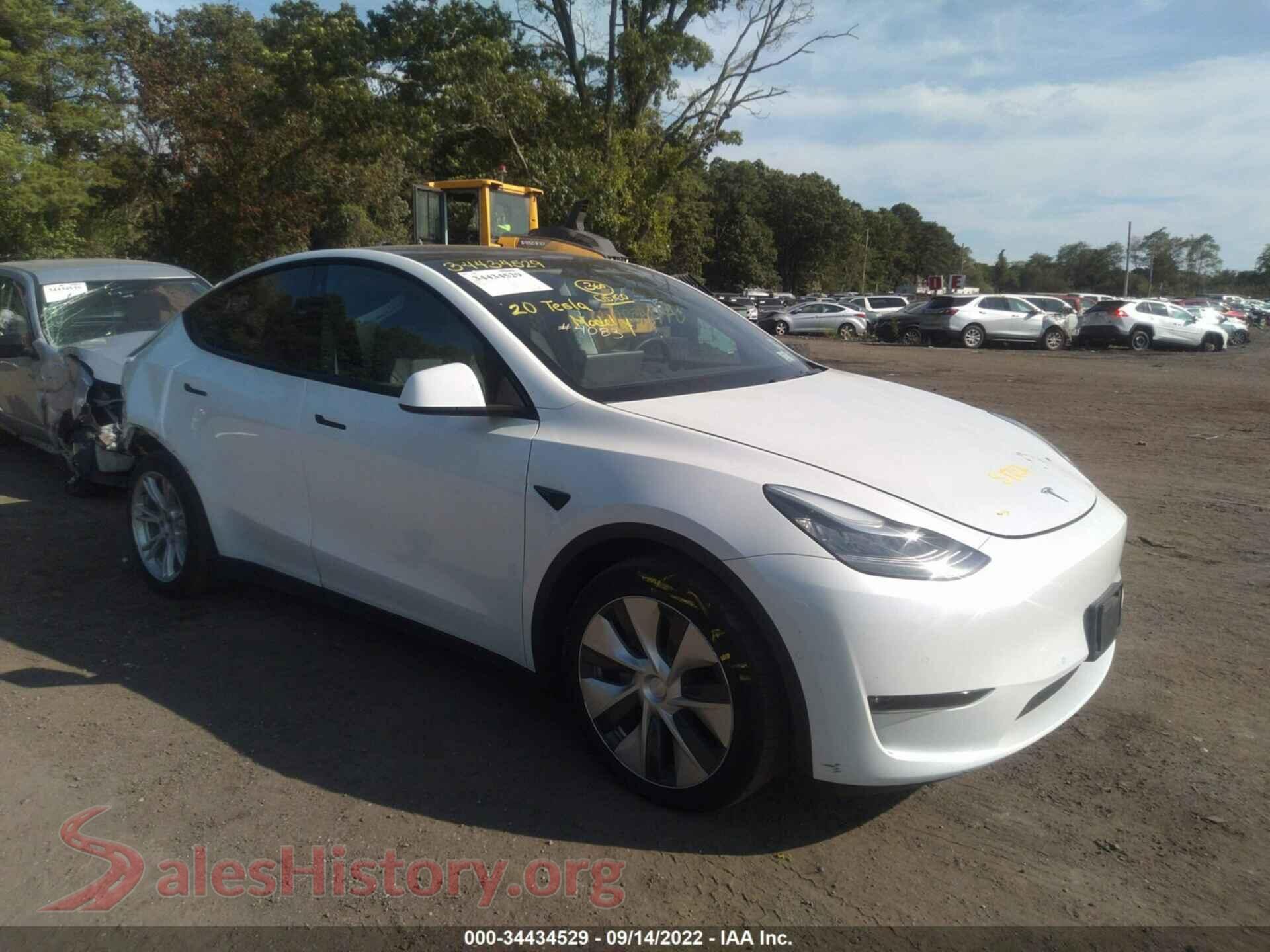 2020 TESLA MODEL Y — VIN 5YJYGDEE5LF032023