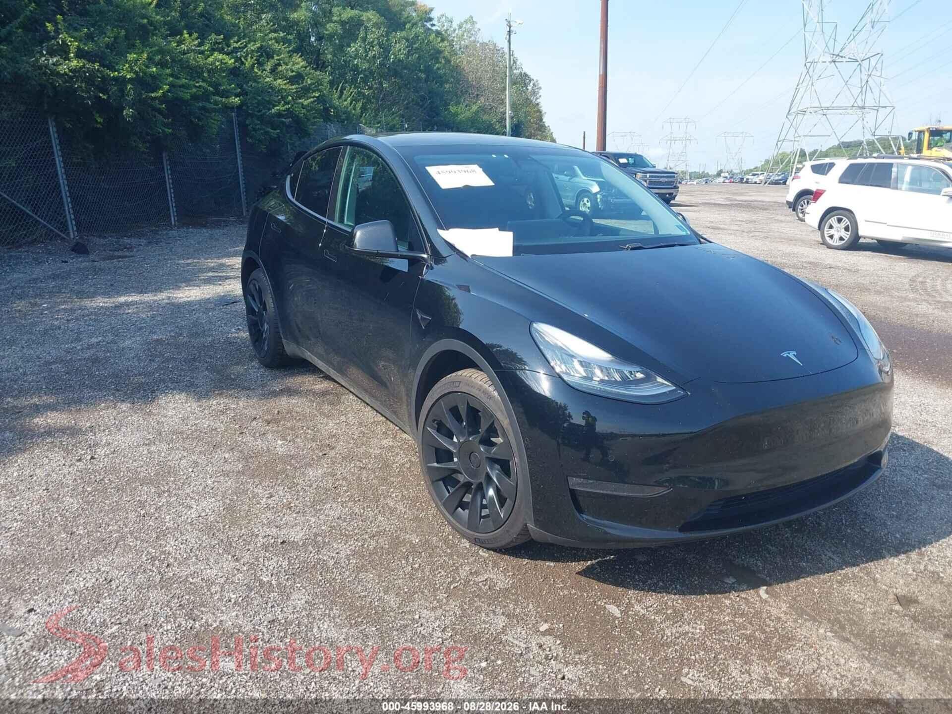 2021 TESLA MODEL Y — VIN 5YJYGDEE5MF084575