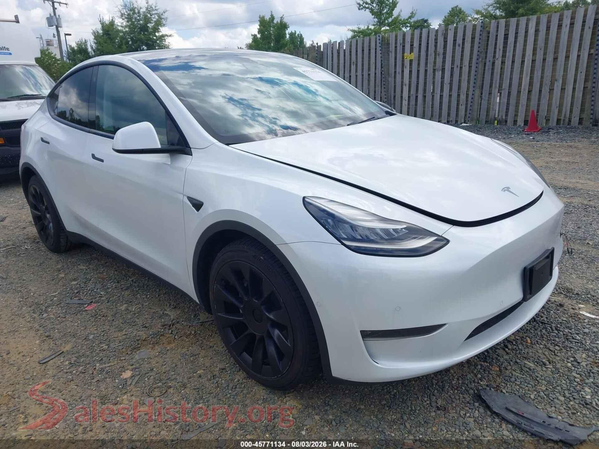 2021 TESLA MODEL Y — VIN 5YJYGDEE7MF074341
