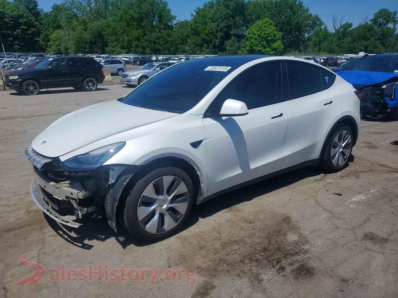 2021 TESLA MODEL Y — VIN 5YJYGDEE7MF076039
