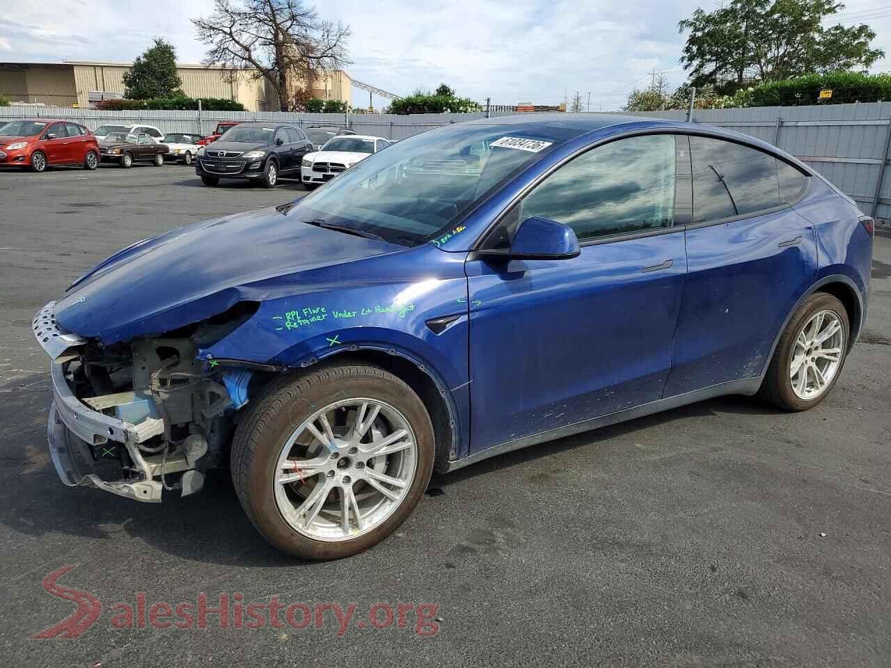 2020 TESLA MODEL Y — VIN 5YJYGDEE9LF036446