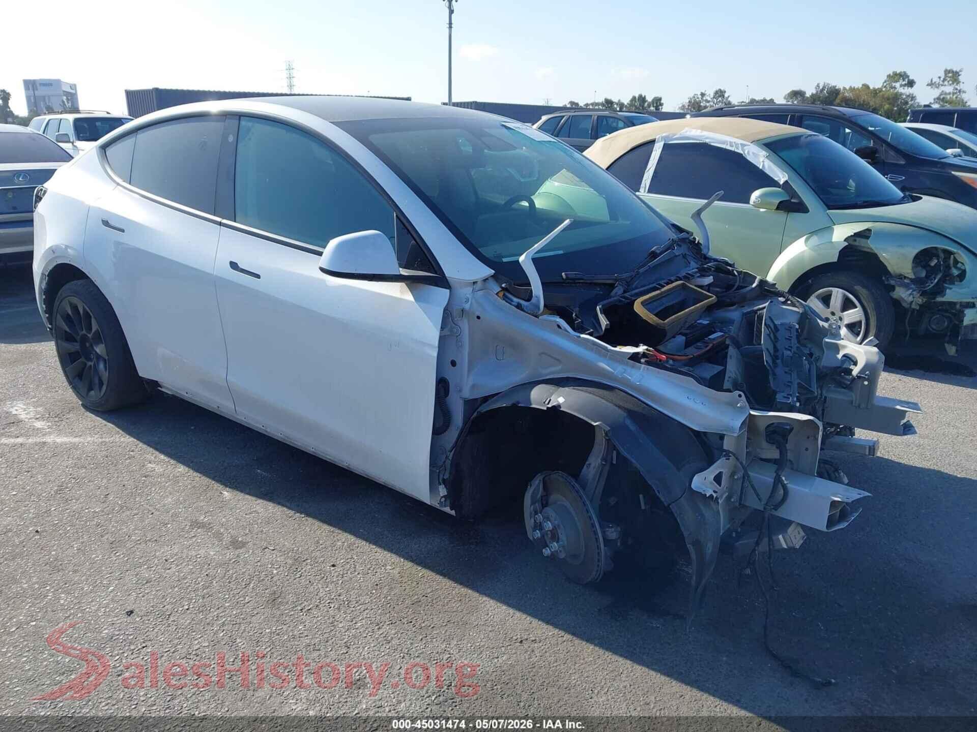 2021 TESLA MODEL Y — VIN 5YJYGDEEXMF160811