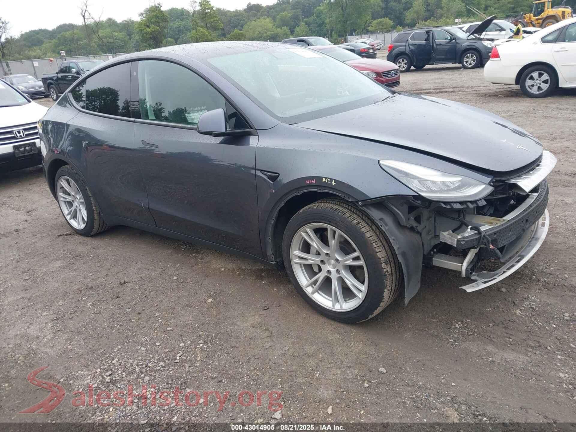2020 TESLA MODEL Y — VIN 5YJYGDEF4LF005890