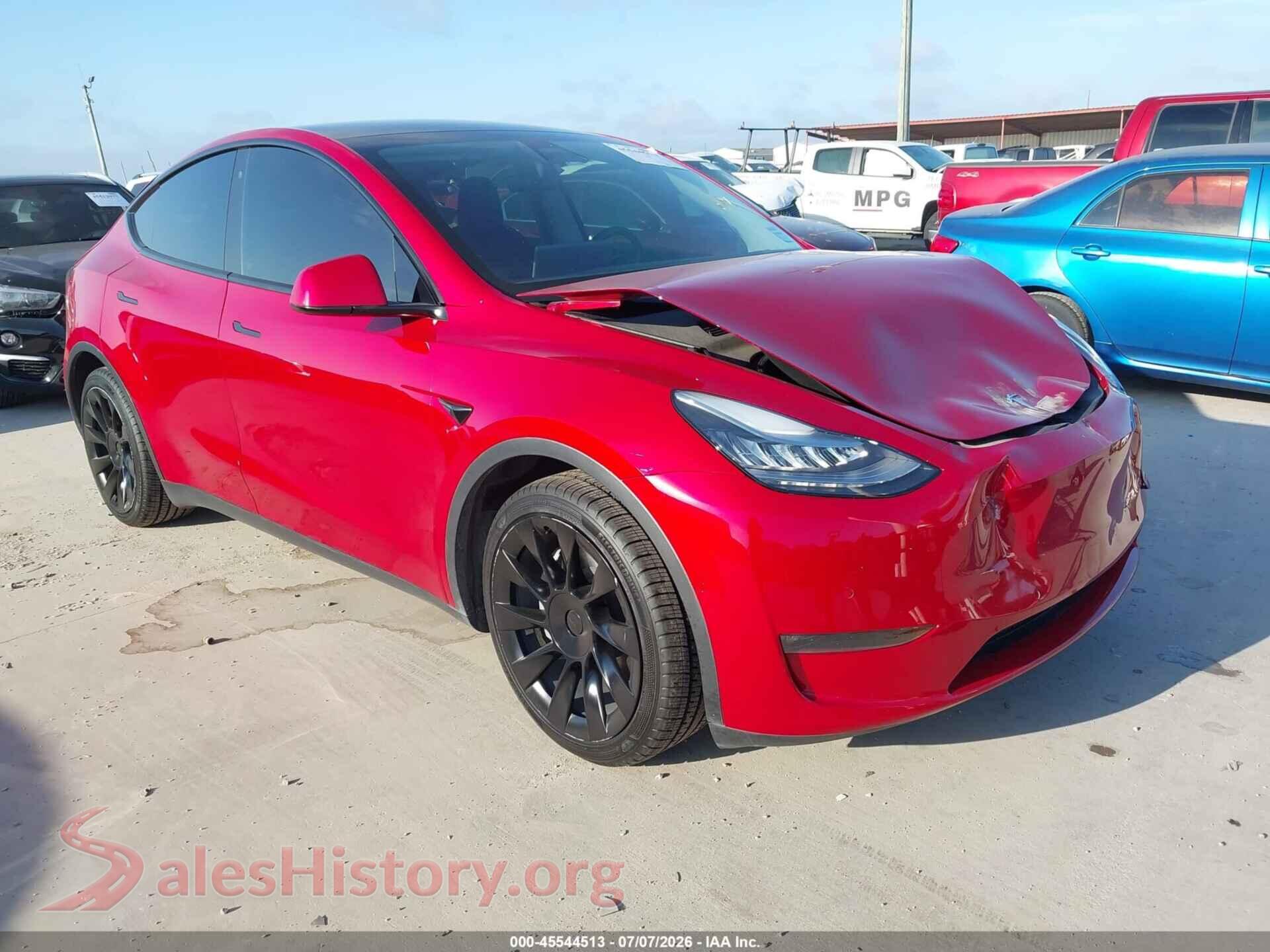 2020 TESLA MODEL Y — VIN 5YJYGDEF9LF002130