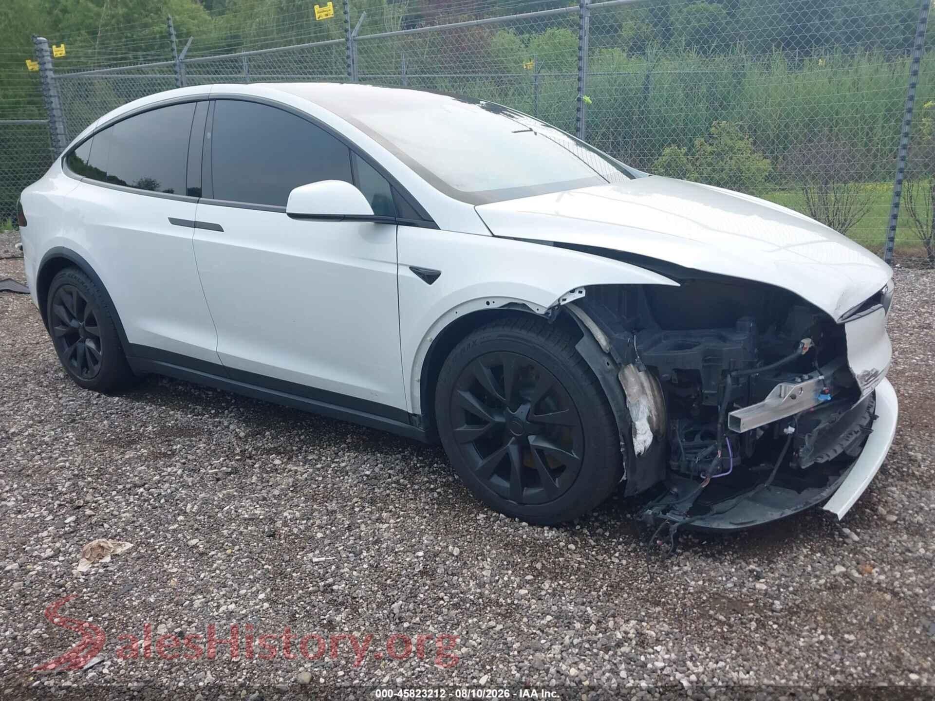 2022 TESLA MODEL X — VIN 7SAXCBE50NF364131