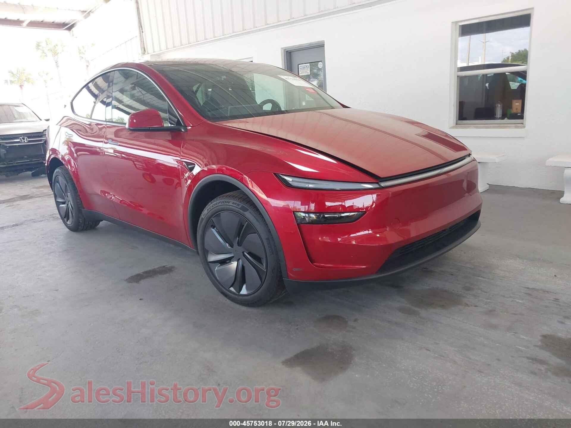 2026 TESLA MODEL Y — VIN 7SAYGDED8TA654123