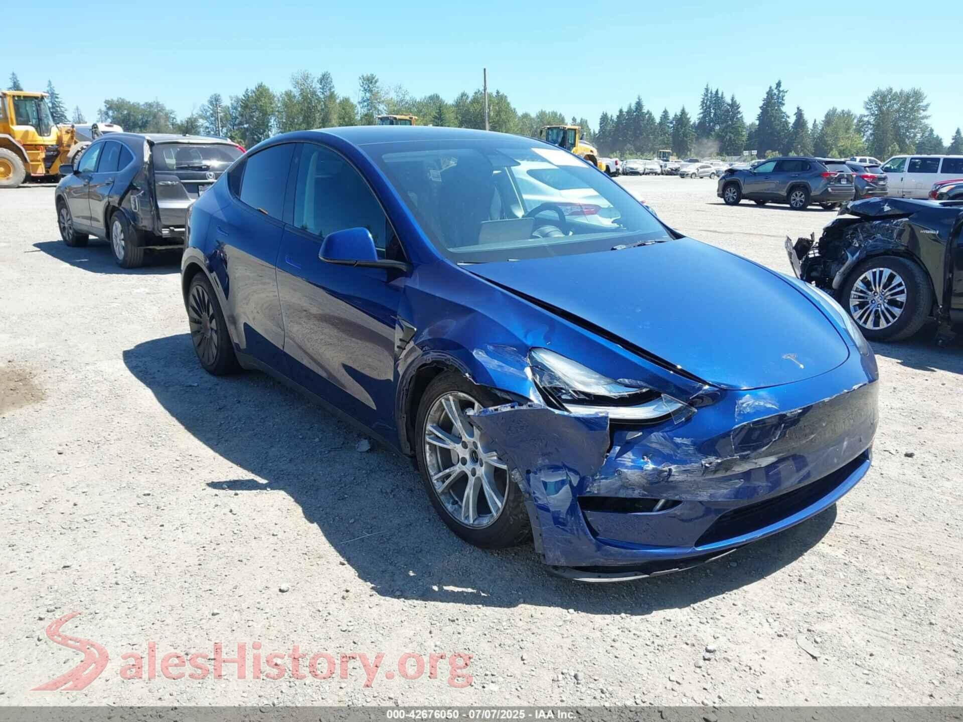 2022 TESLA MODEL Y — VIN 7SAYGDEE0NF454724