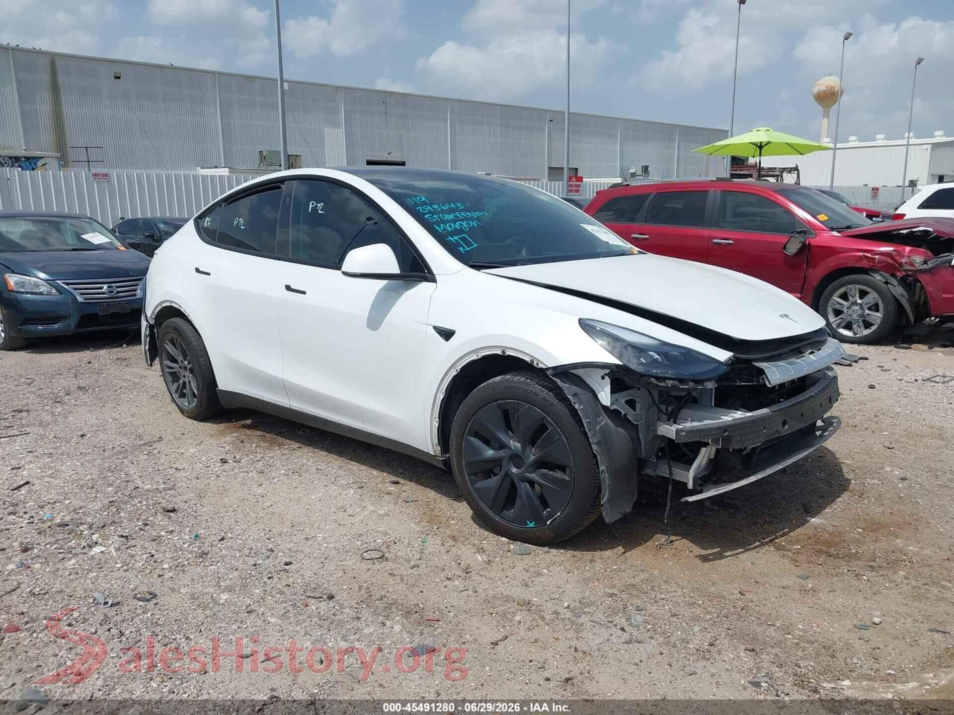 2024 TESLA MODEL Y — VIN 7SAYGDEE1RA293643