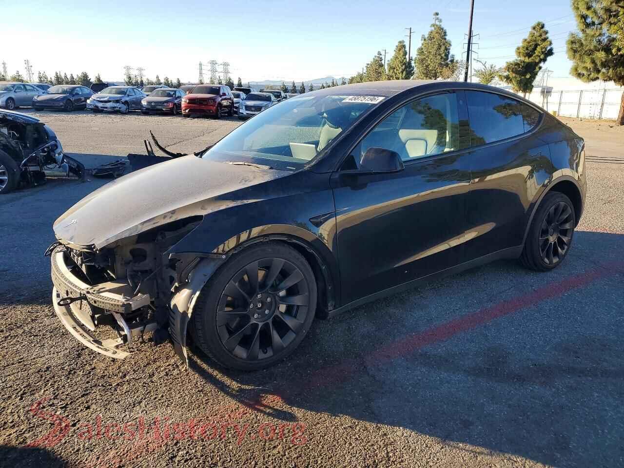 2022 TESLA MODEL Y — VIN 7SAYGDEE4NF352696