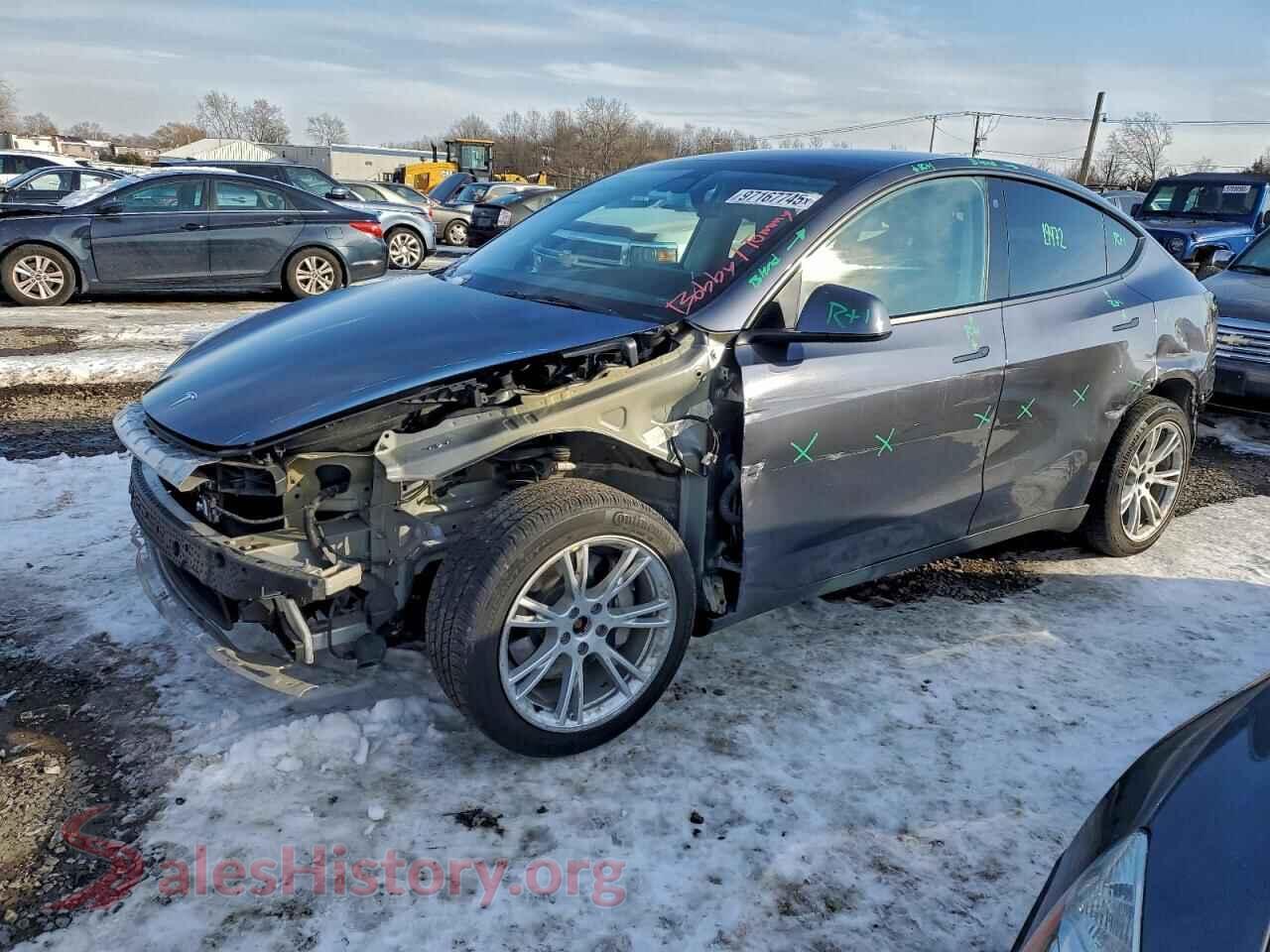 2022 TESLA MODEL Y — VIN 7SAYGDEE7NF384820