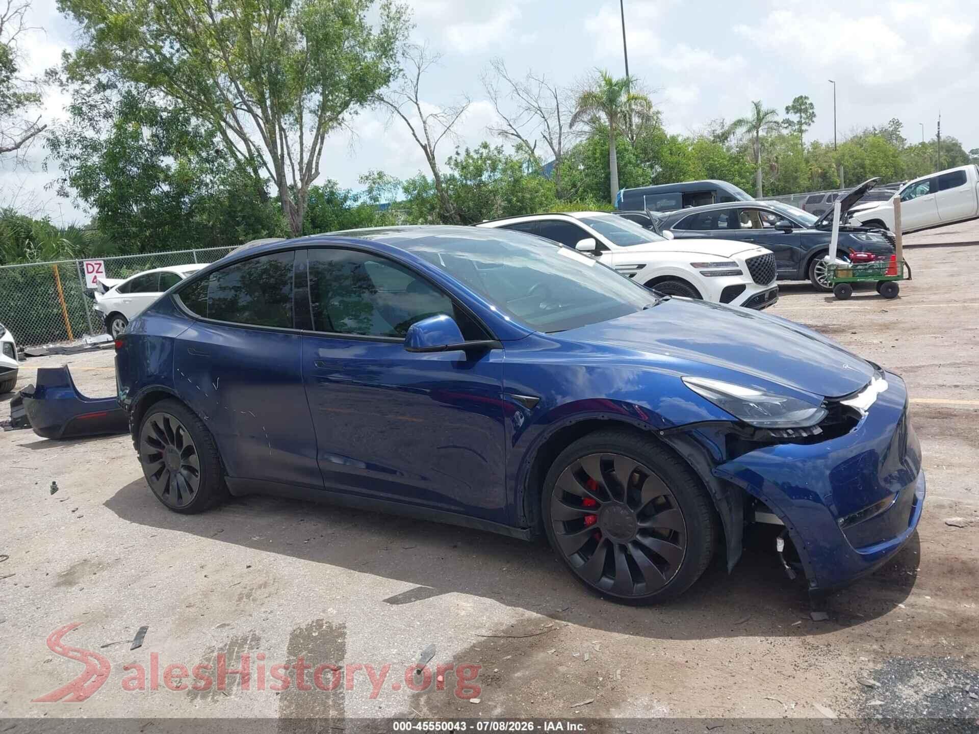 2022 TESLA MODEL Y — VIN 7SAYGDEF1NF562617