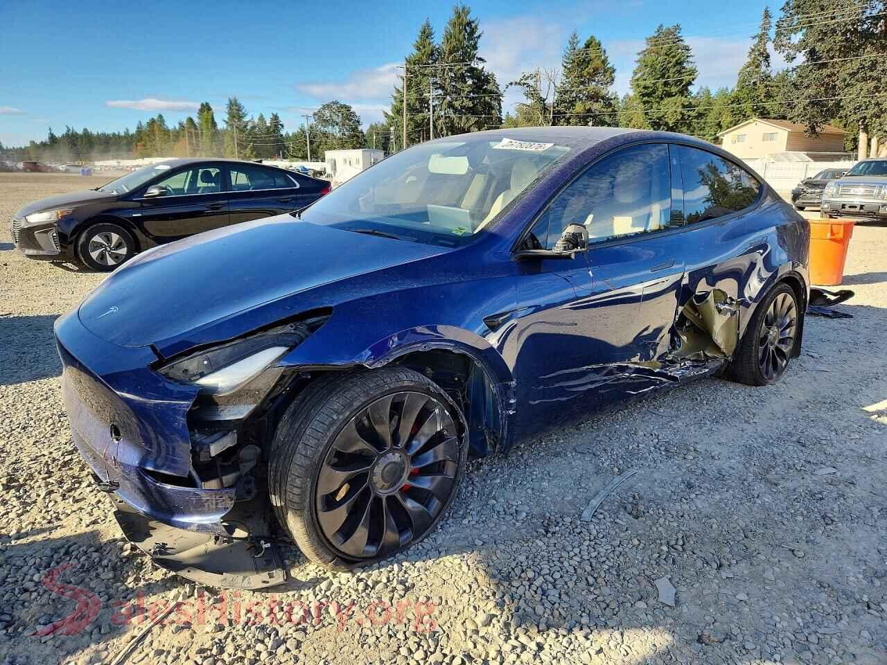 2022 TESLA MODEL Y — VIN 7SAYGDEF2NF381557