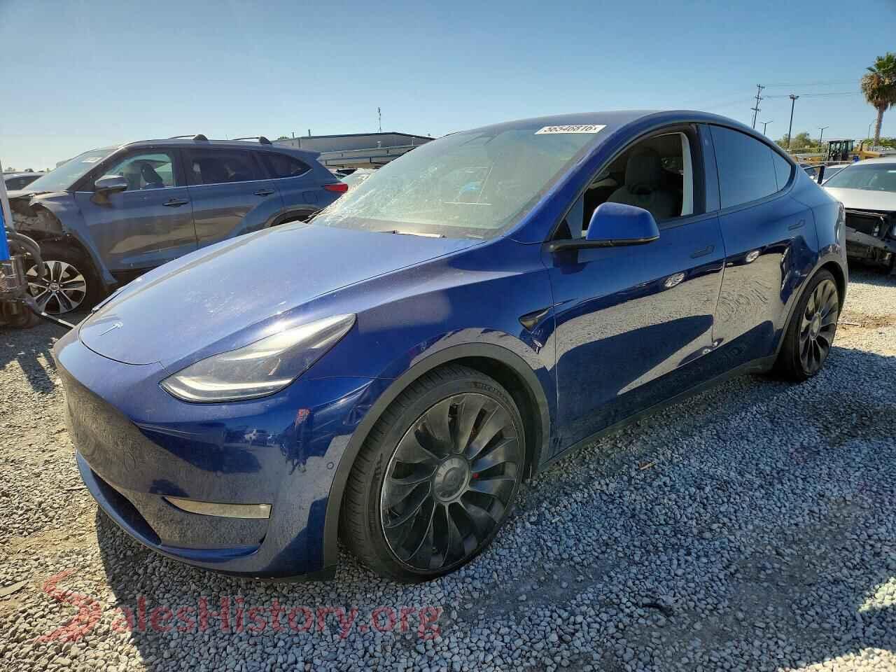 2022 TESLA MODEL Y — VIN 7SAYGDEF2NF443846