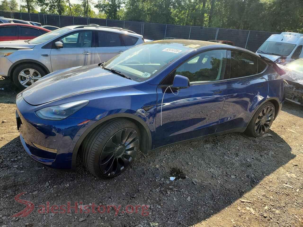 2022 TESLA MODEL Y — VIN 7SAYGDEF3NF307550