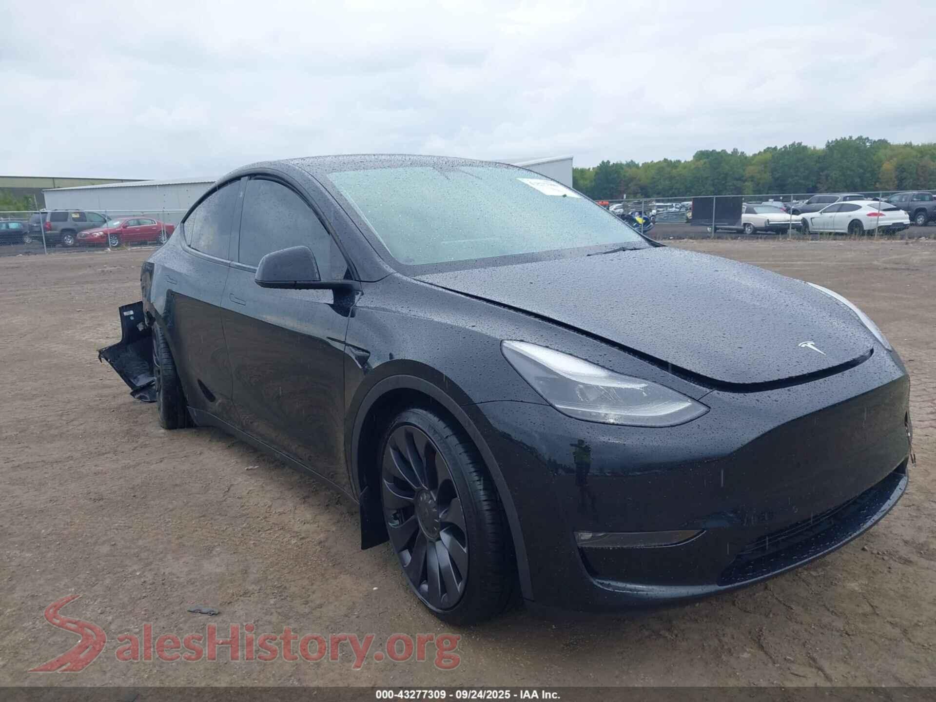 2022 TESLA MODEL Y — VIN 7SAYGDEF7NF414651