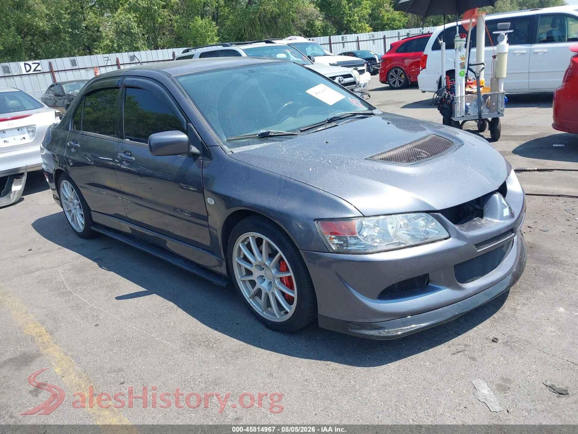 2005 MITSUBISHI LANCER EVOLUTION — VIN JA3AH86D65U031483