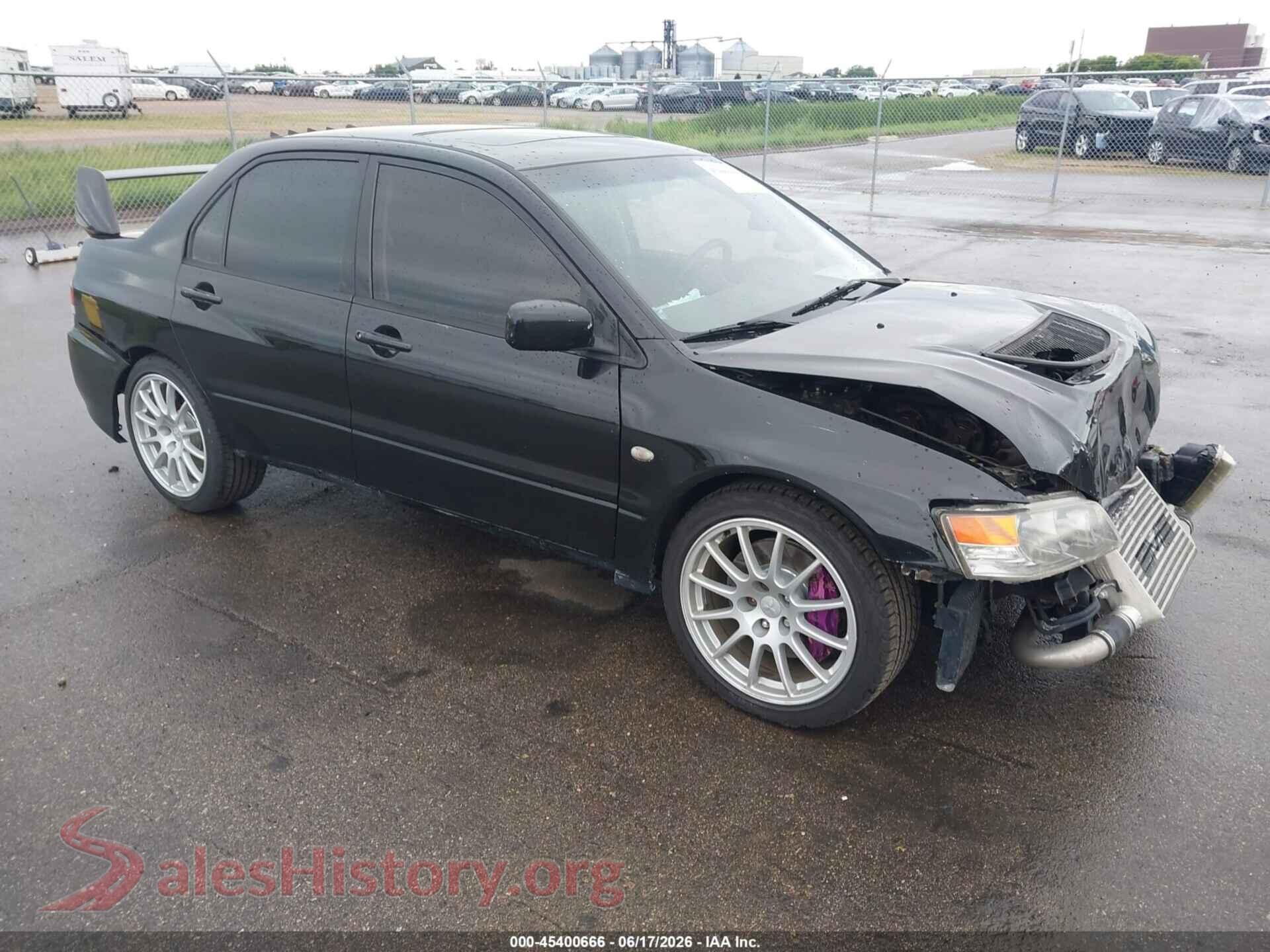 2003 MITSUBISHI LANCER EVOLUTION — VIN JA3AH86F73U103662
