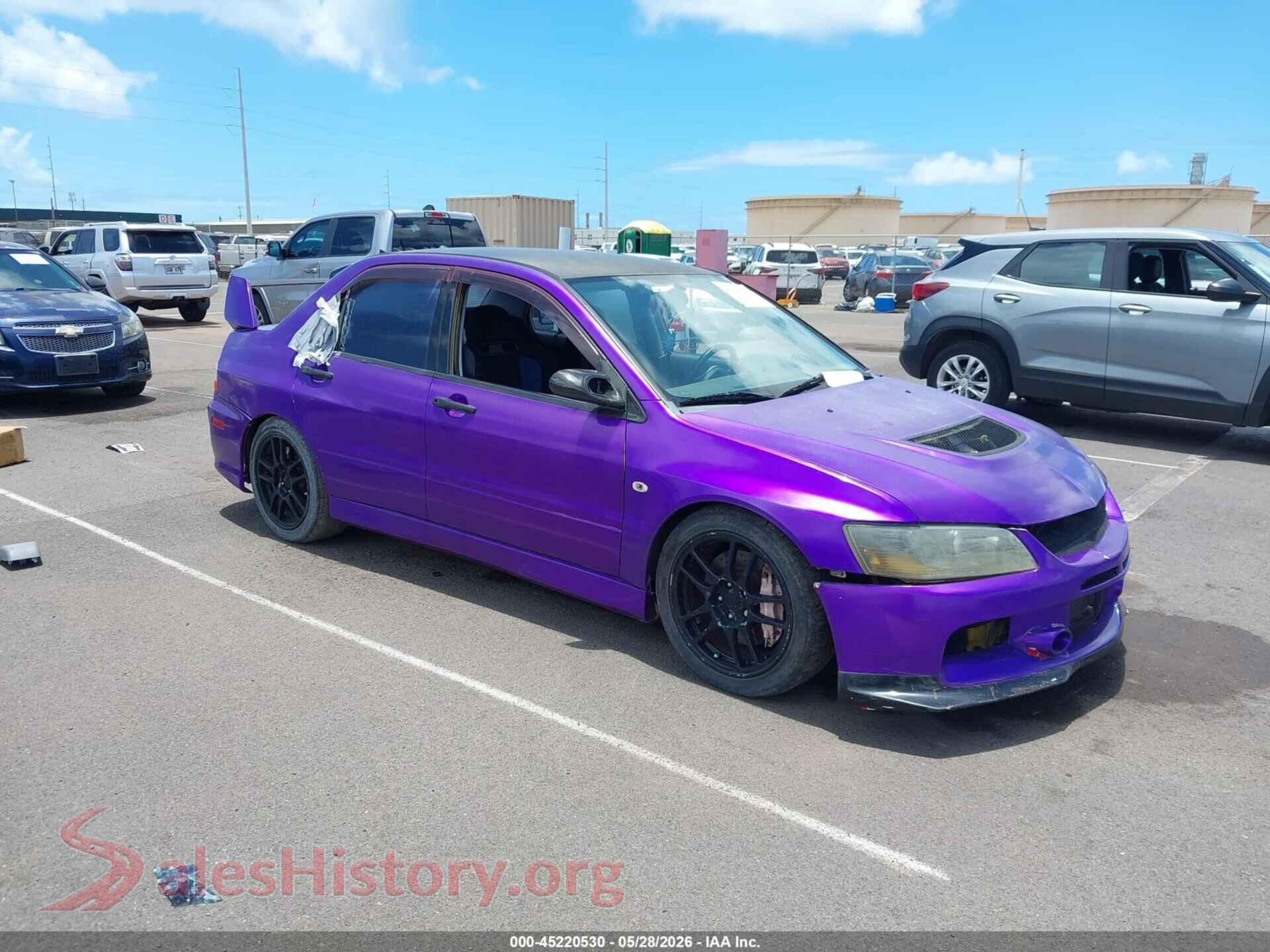 2003 MITSUBISHI LANCER EVOLUTION — VIN JA3AH86F73U124690
