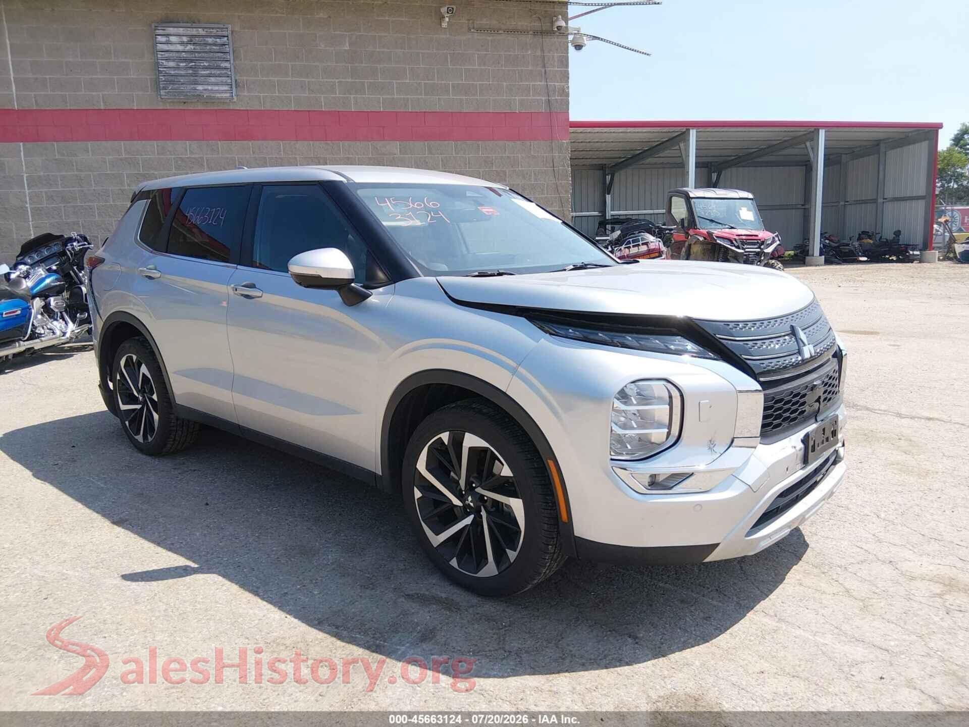 2022 MITSUBISHI OUTLANDER — VIN JA4J4UA80NZ049698