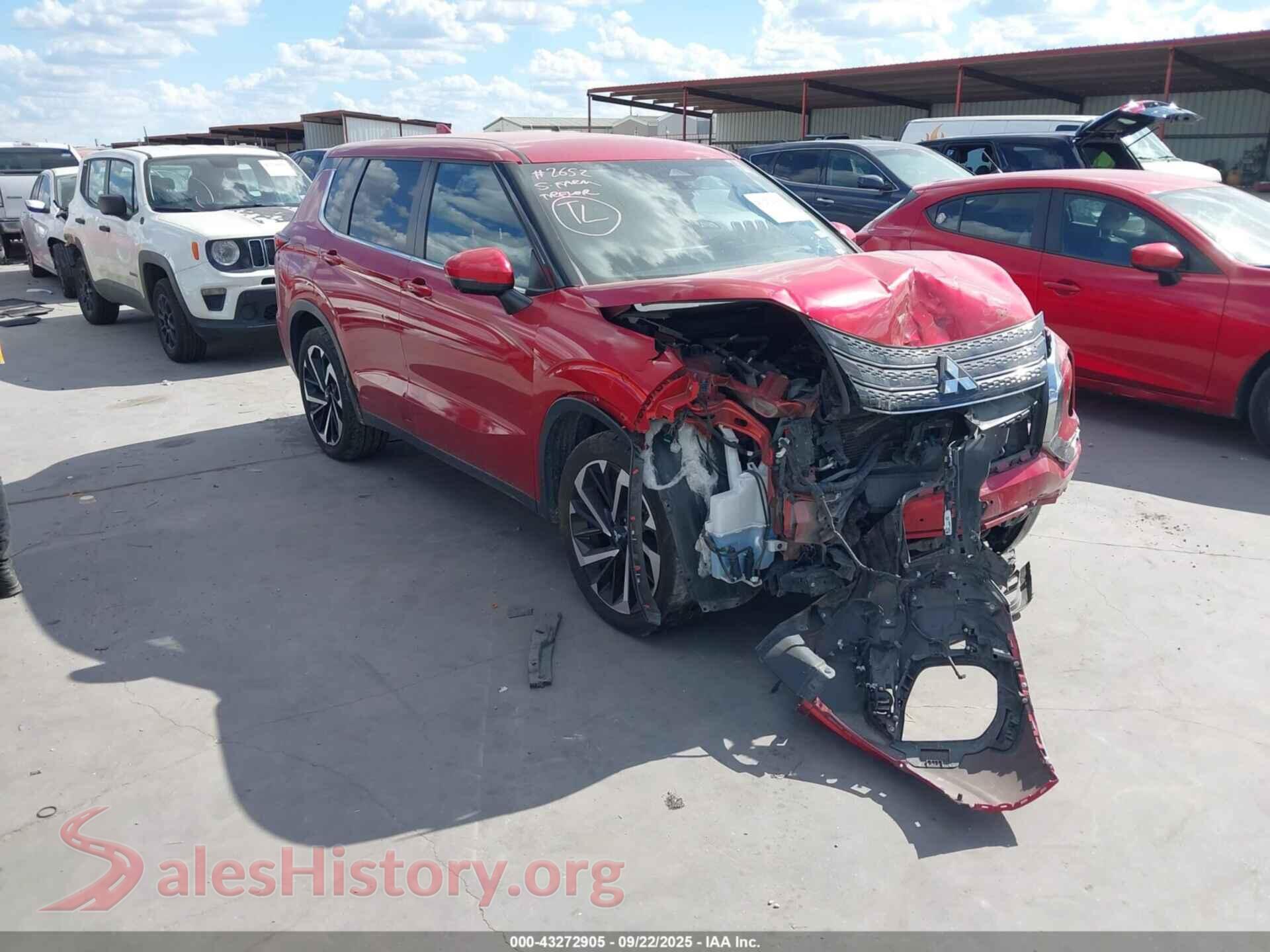 2022 MITSUBISHI OUTLANDER — VIN JA4J4UA84NZ012573