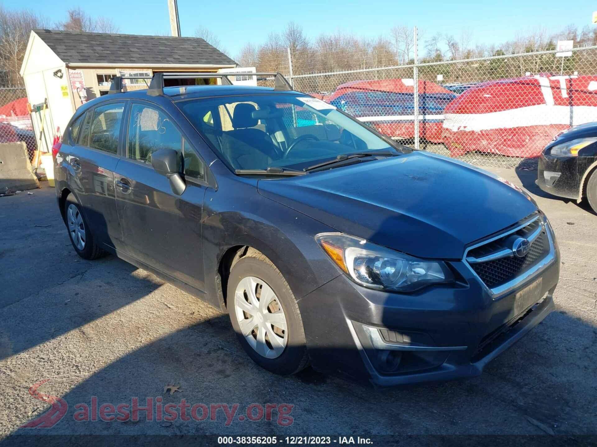 2016 SUBARU IMPREZA — VIN JF1GPAA66G8230842