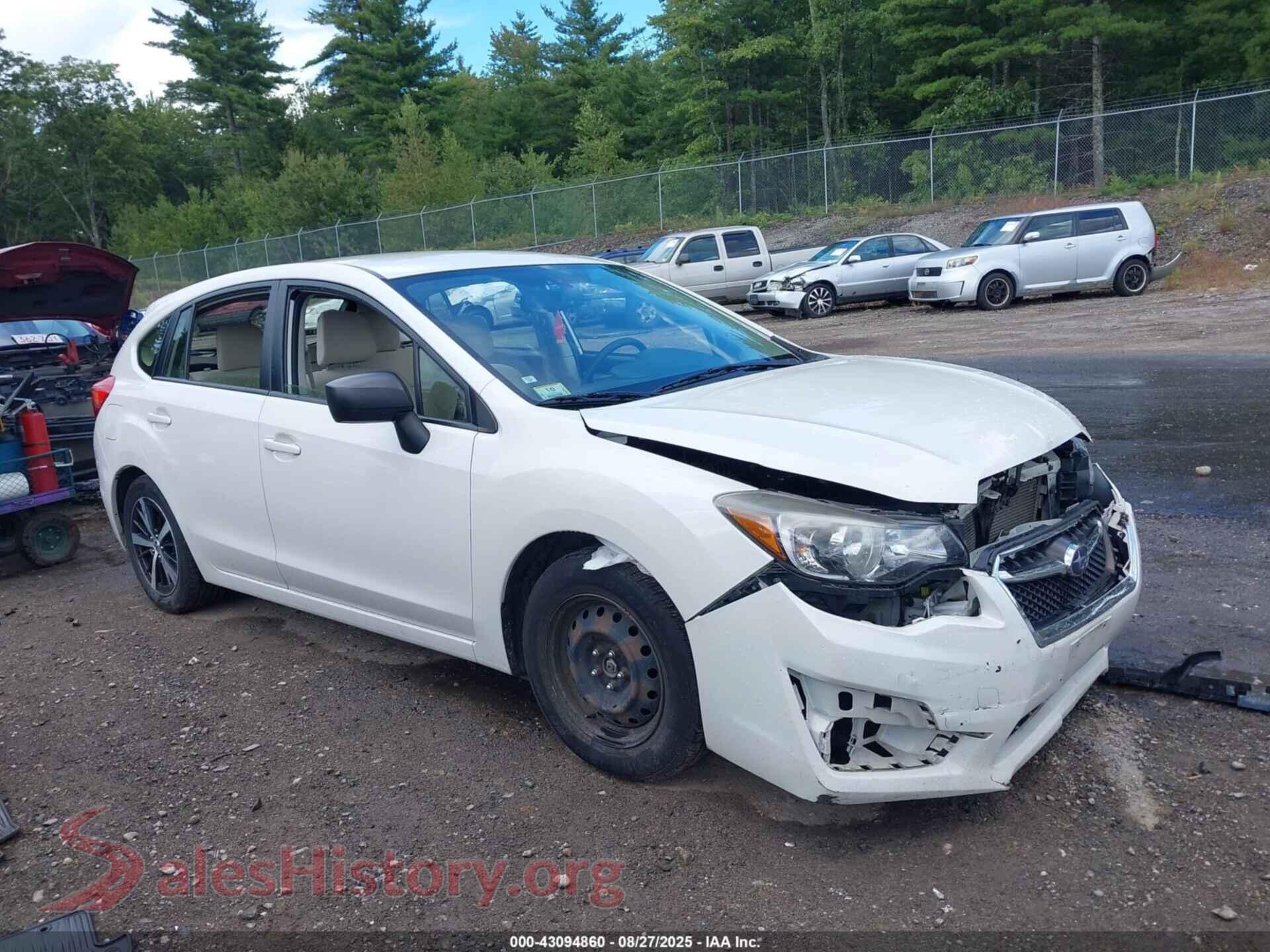 2016 SUBARU IMPREZA — VIN JF1GPAA69GH293045