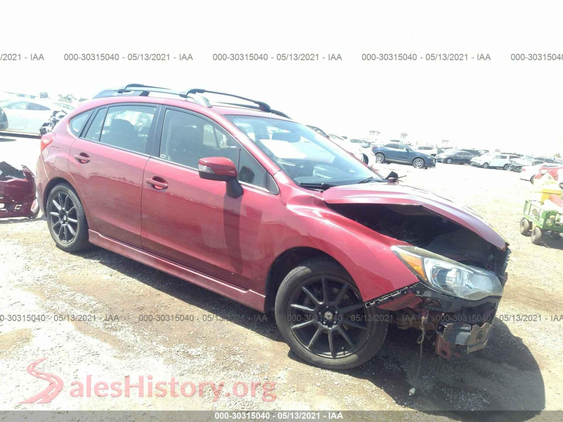 2015 SUBARU IMPREZA WAGON — VIN JF1GPAV68F8295054