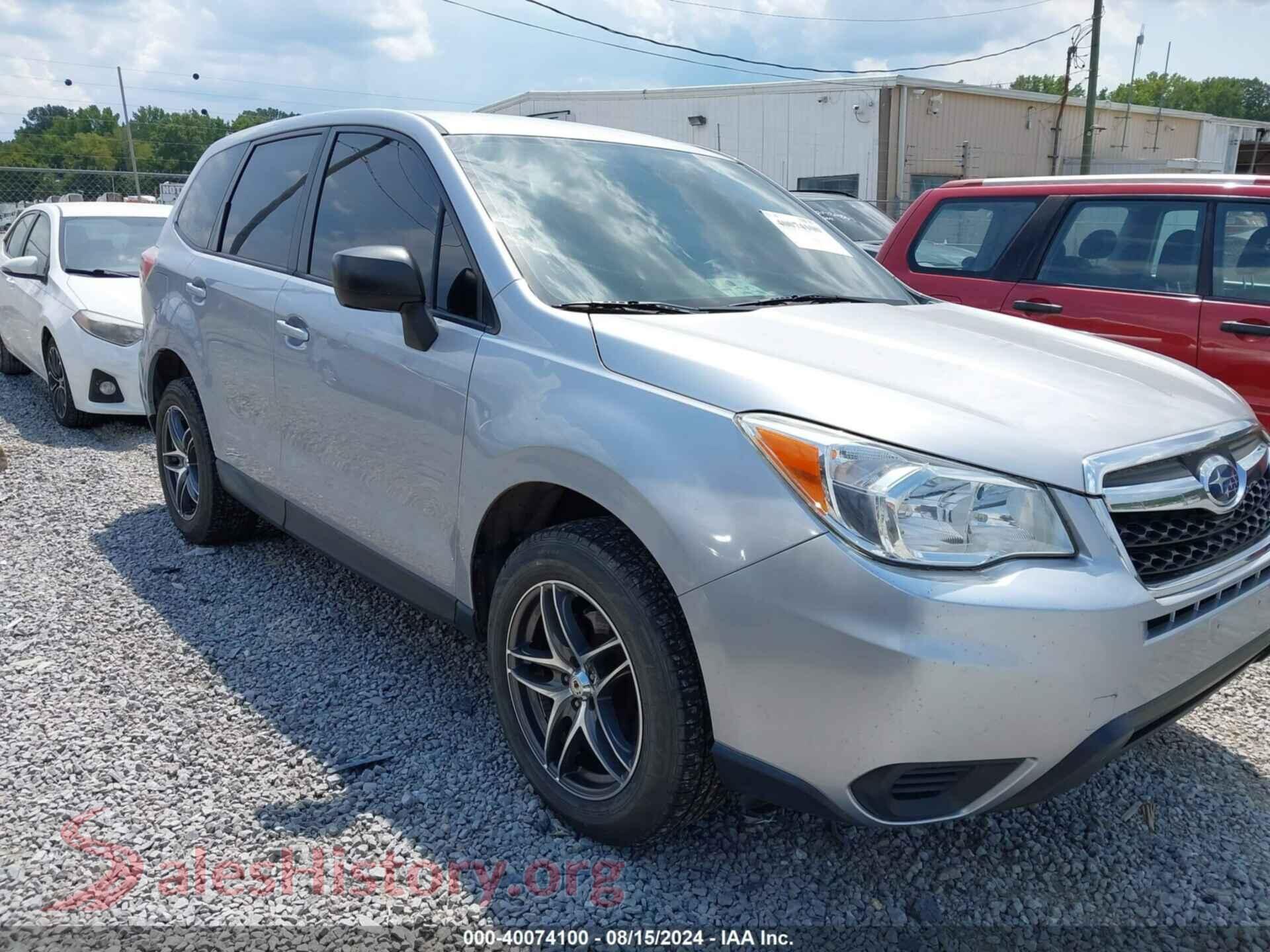 2016 SUBARU FORESTER — VIN JF2SJAAC6GH491143