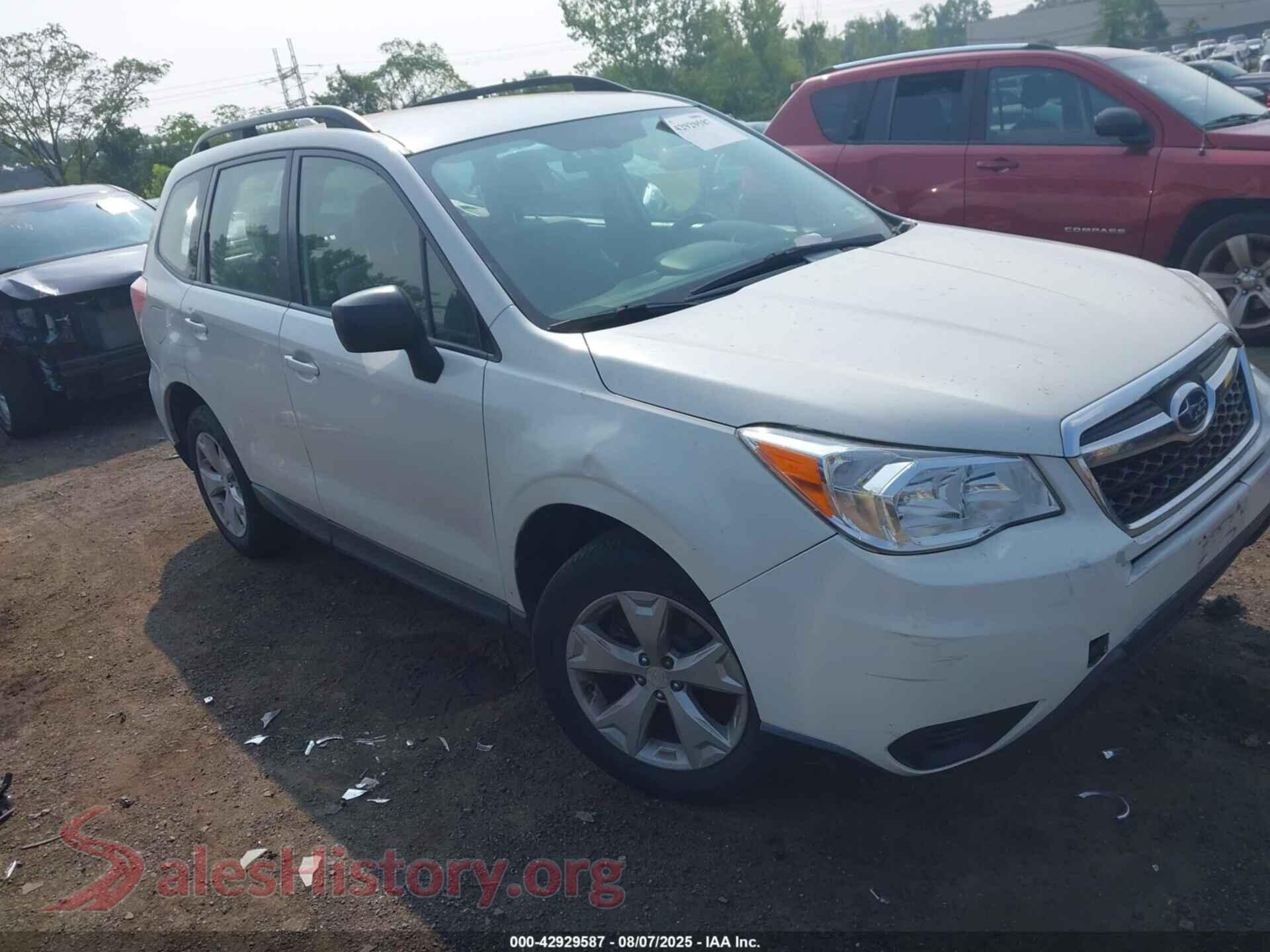 2016 SUBARU FORESTER — VIN JF2SJABC2GH436851