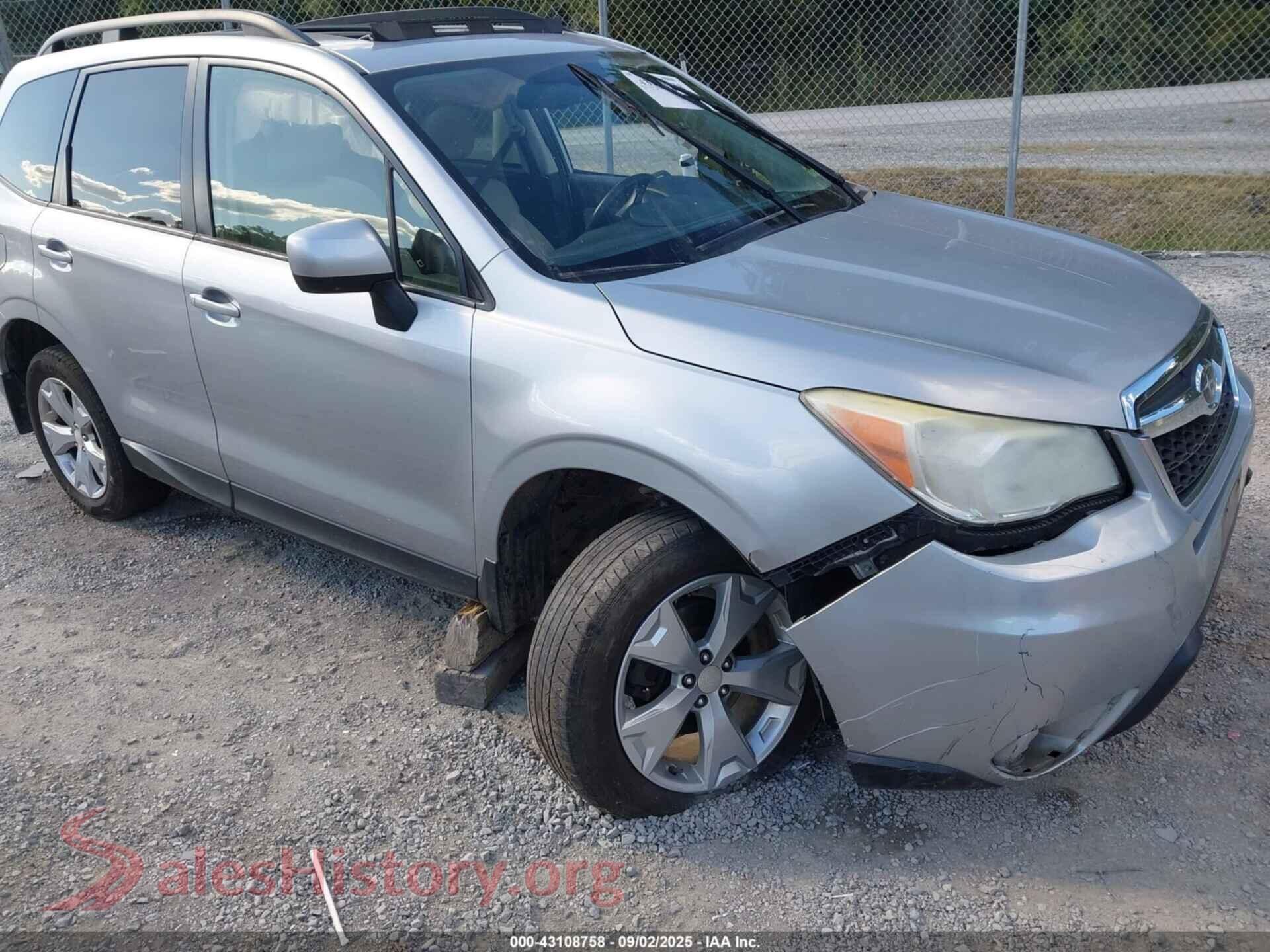 2015 SUBARU FORESTER — VIN JF2SJADC2FH560310
