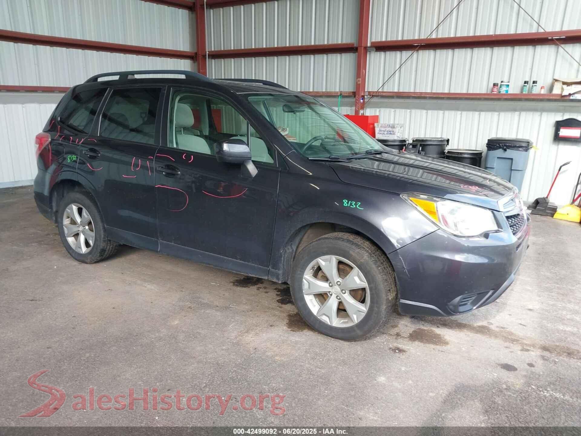 2016 SUBARU FORESTER — VIN JF2SJADC4GH504287