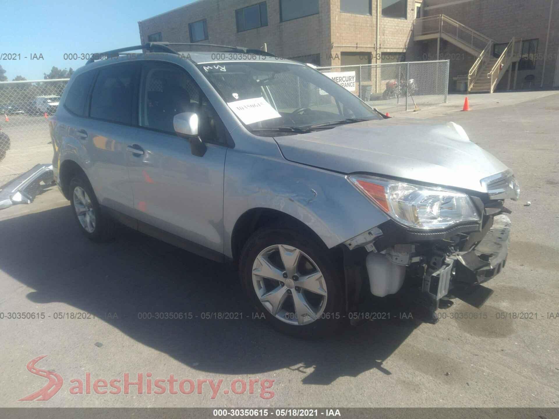 2016 SUBARU FORESTER — VIN JF2SJADC8GH507824