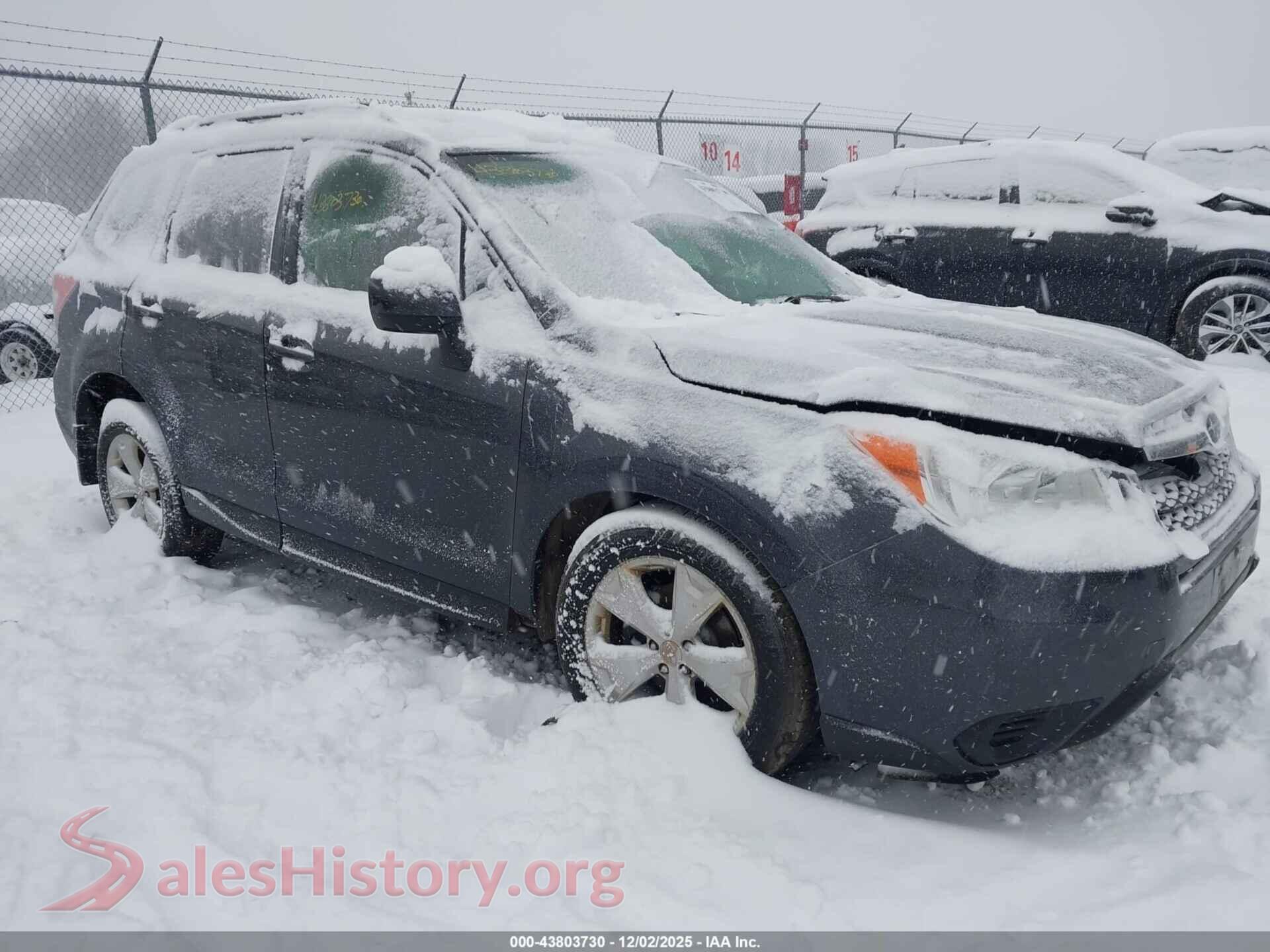 2016 SUBARU FORESTER — VIN JF2SJADC9GH401169