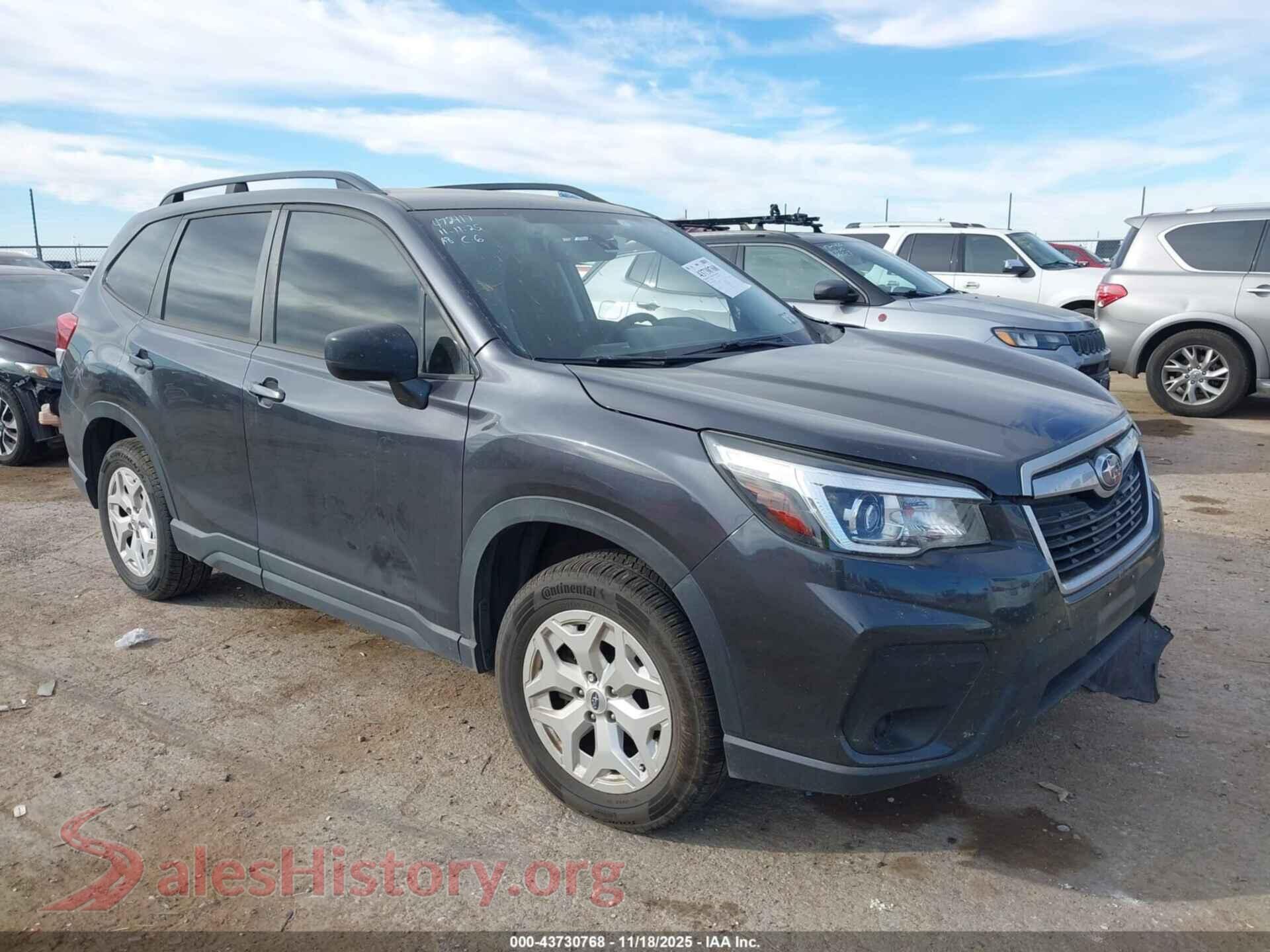 2019 SUBARU FORESTER — VIN JF2SKACC5KH456015